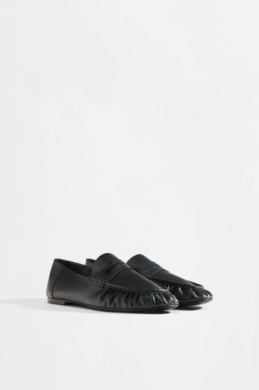 Gathered loafers — BLACK 2