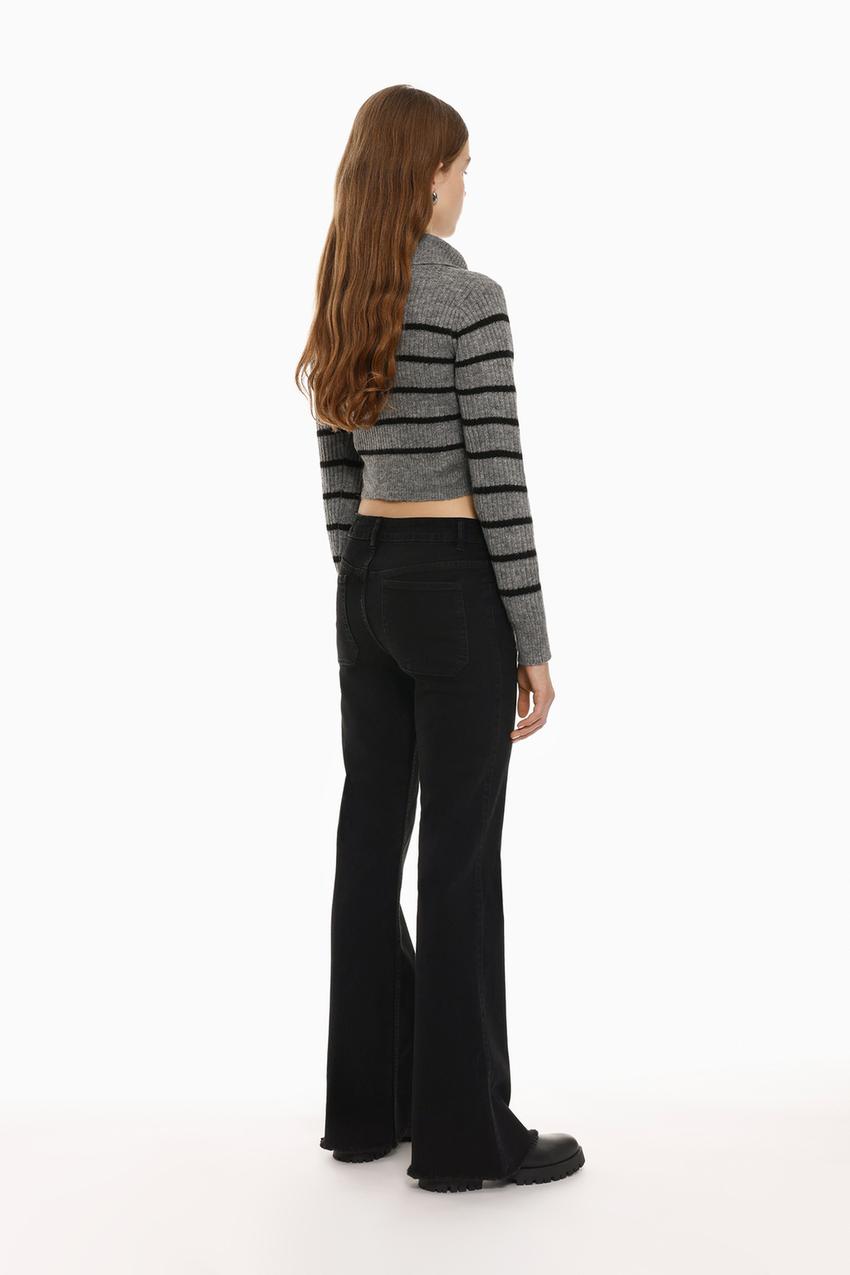 Pantalones Acampanados Pantalon Negro Lefties Jeans Flare ROPA