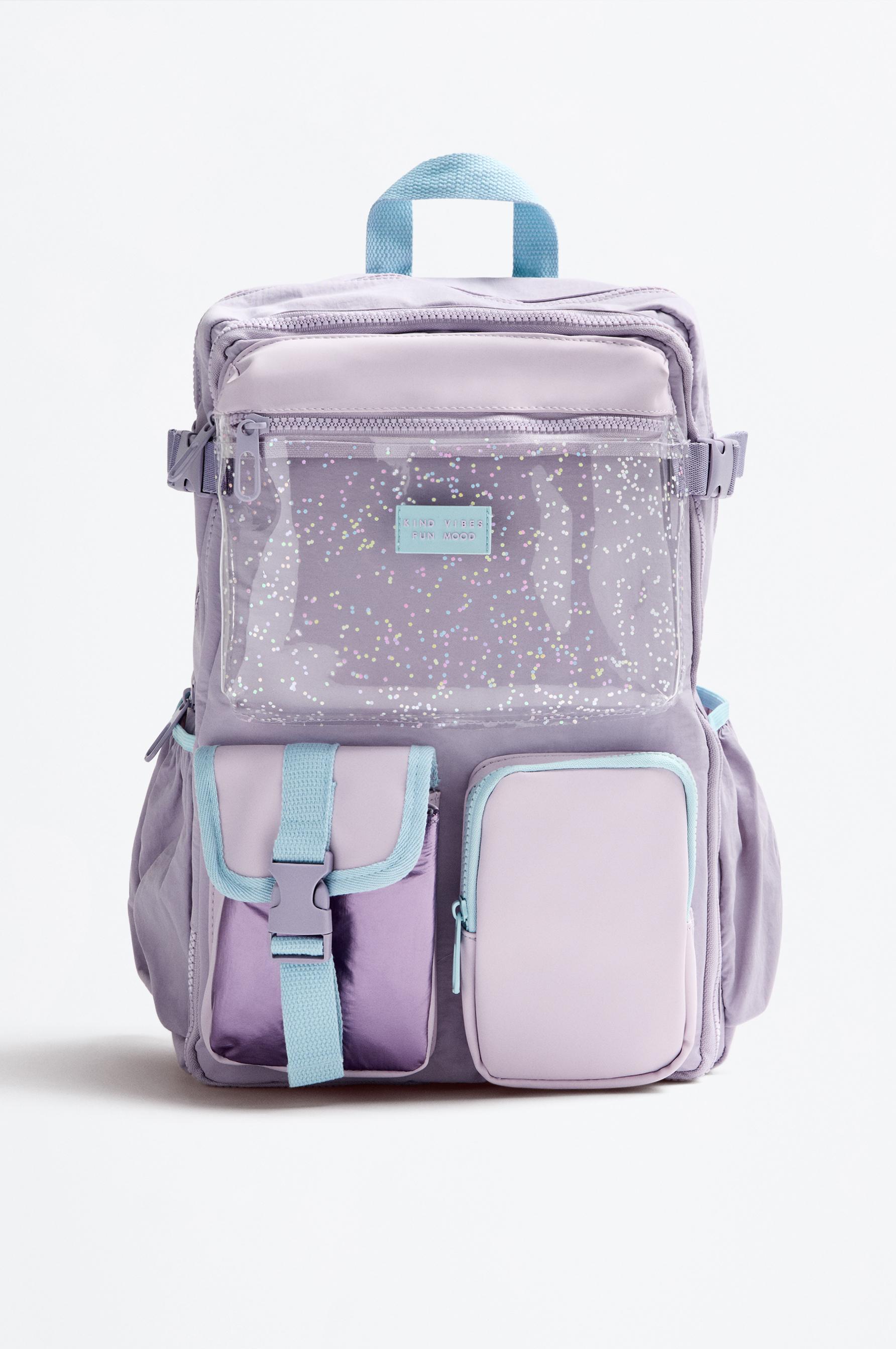 Mochila escolar multi bolsillos fantasía