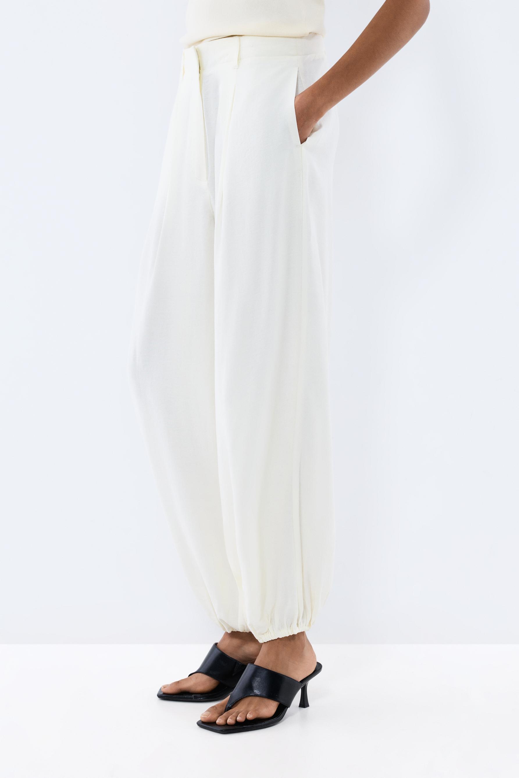 Rustic sarouel trousers — OFF WHITE