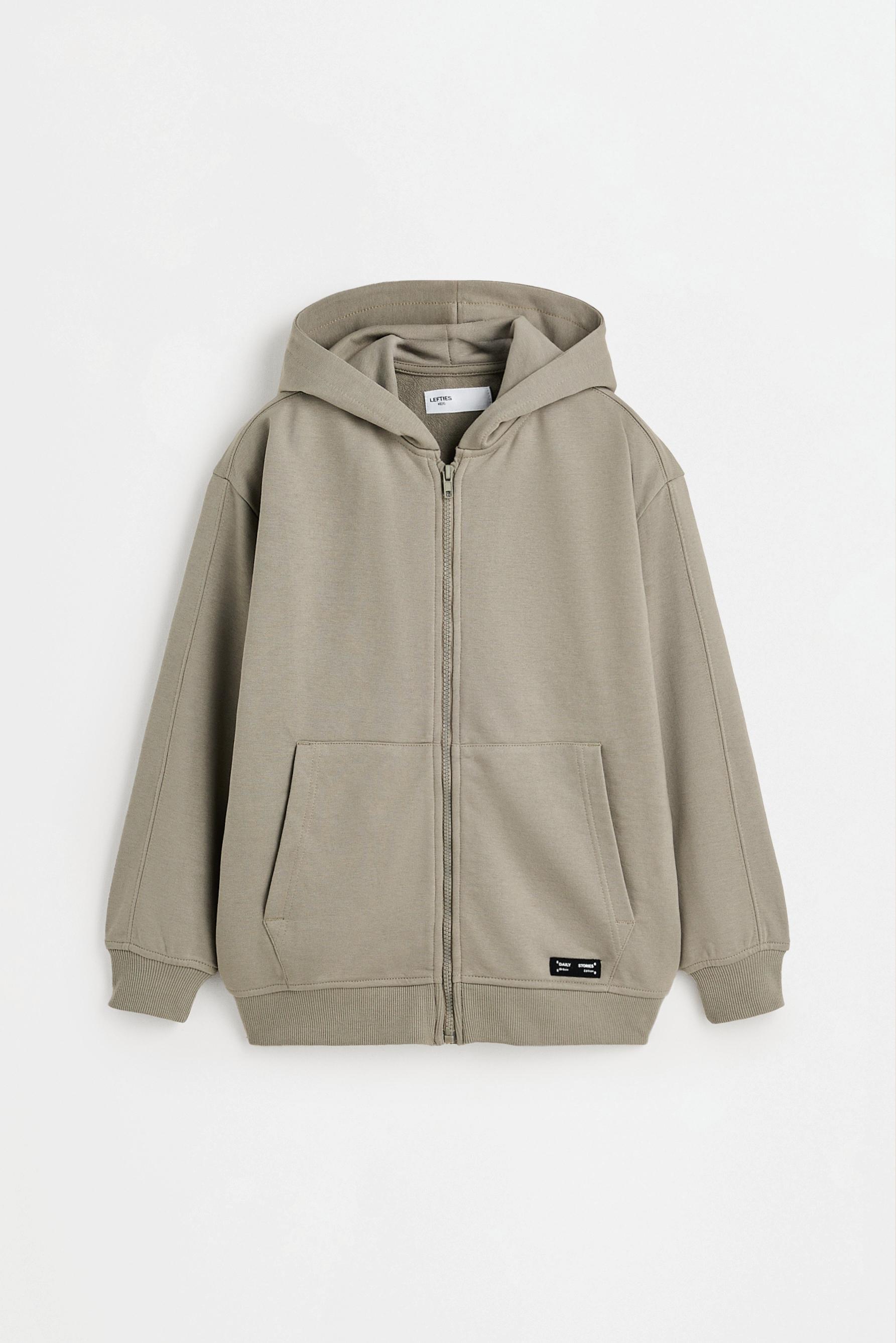 Zip-up sweatshirt — PALE KHAKI