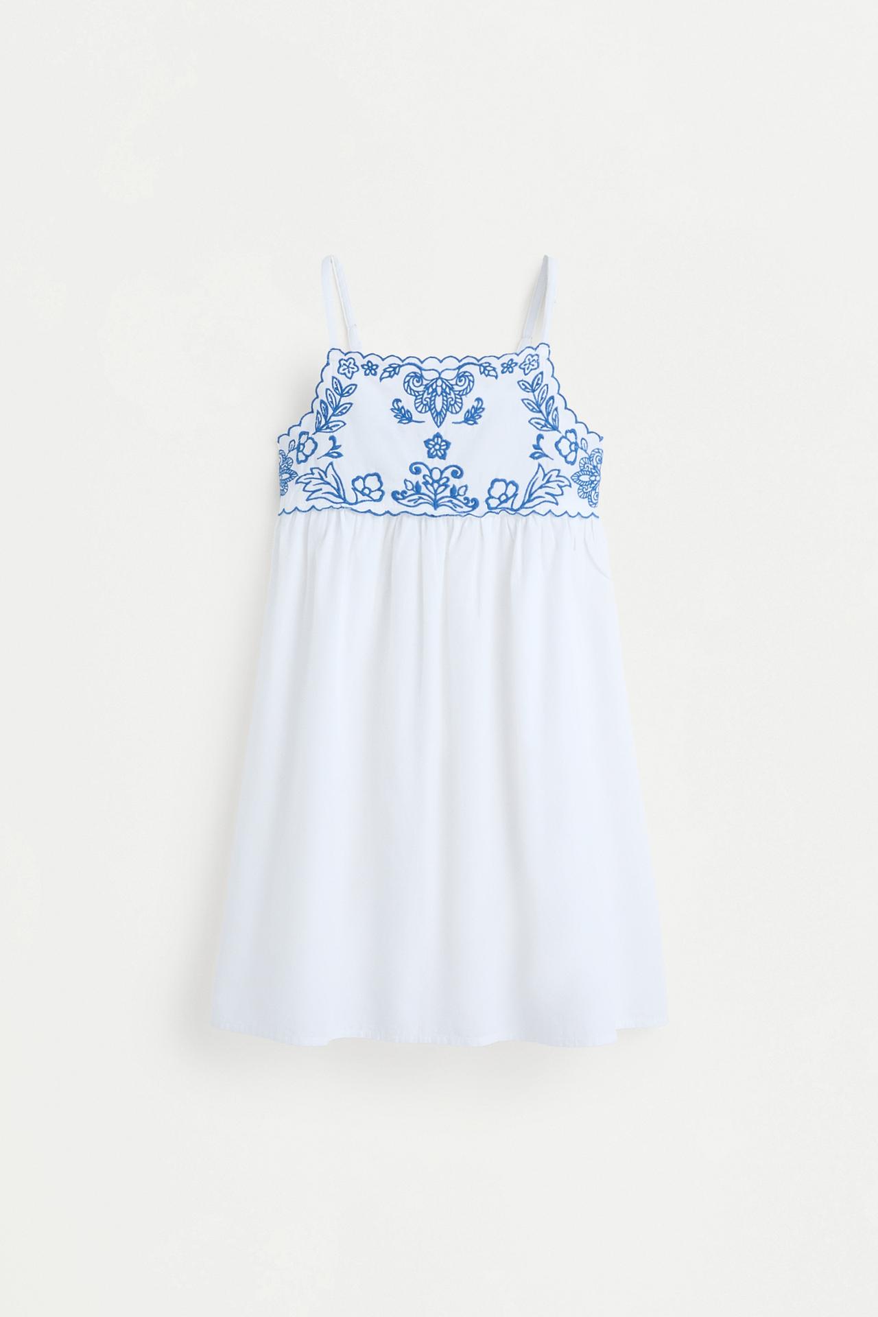 Embroidered dress — WHITE