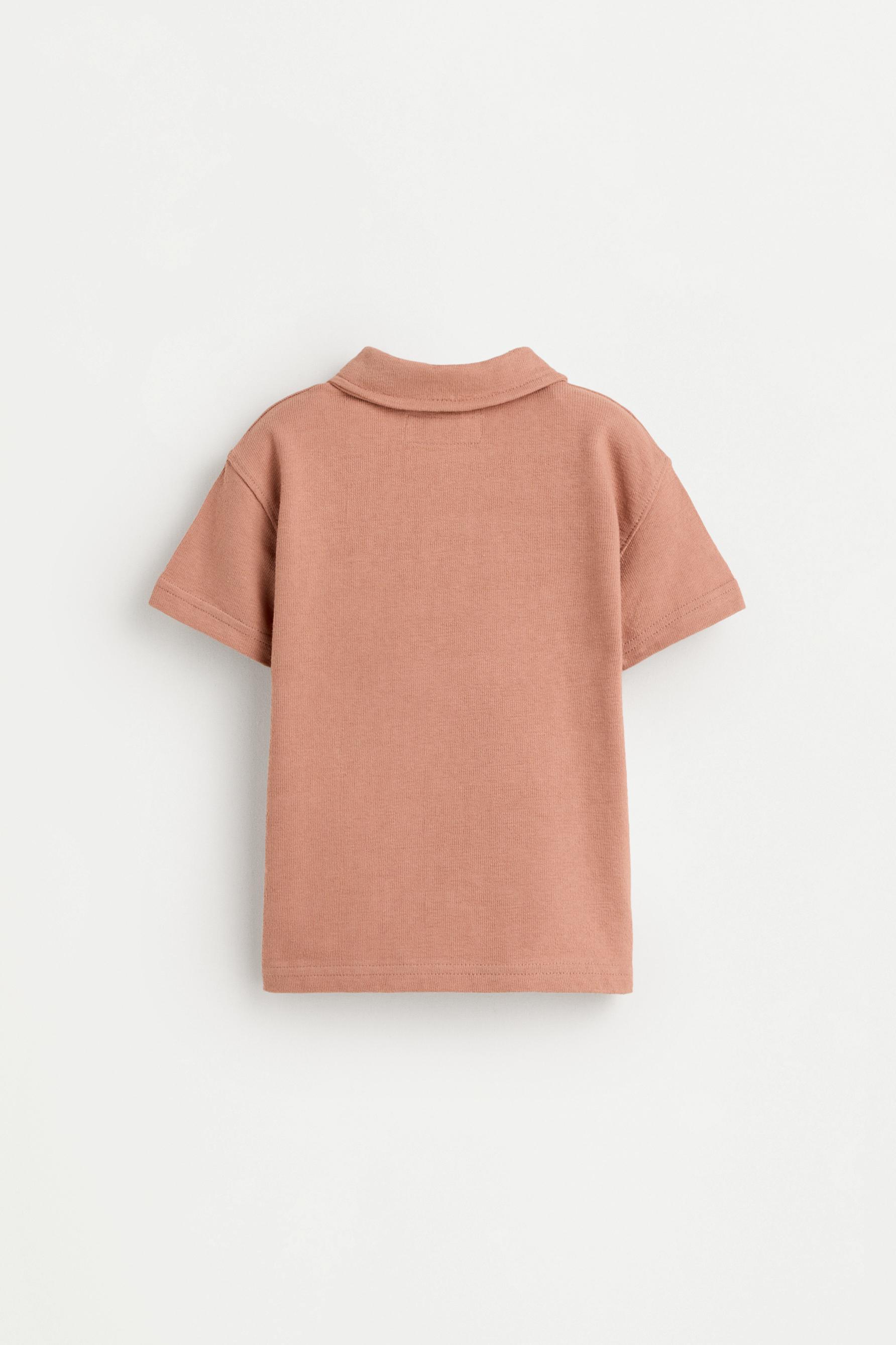 Rustic polo shirt and Bermuda shorts set — BURNT ORANGE