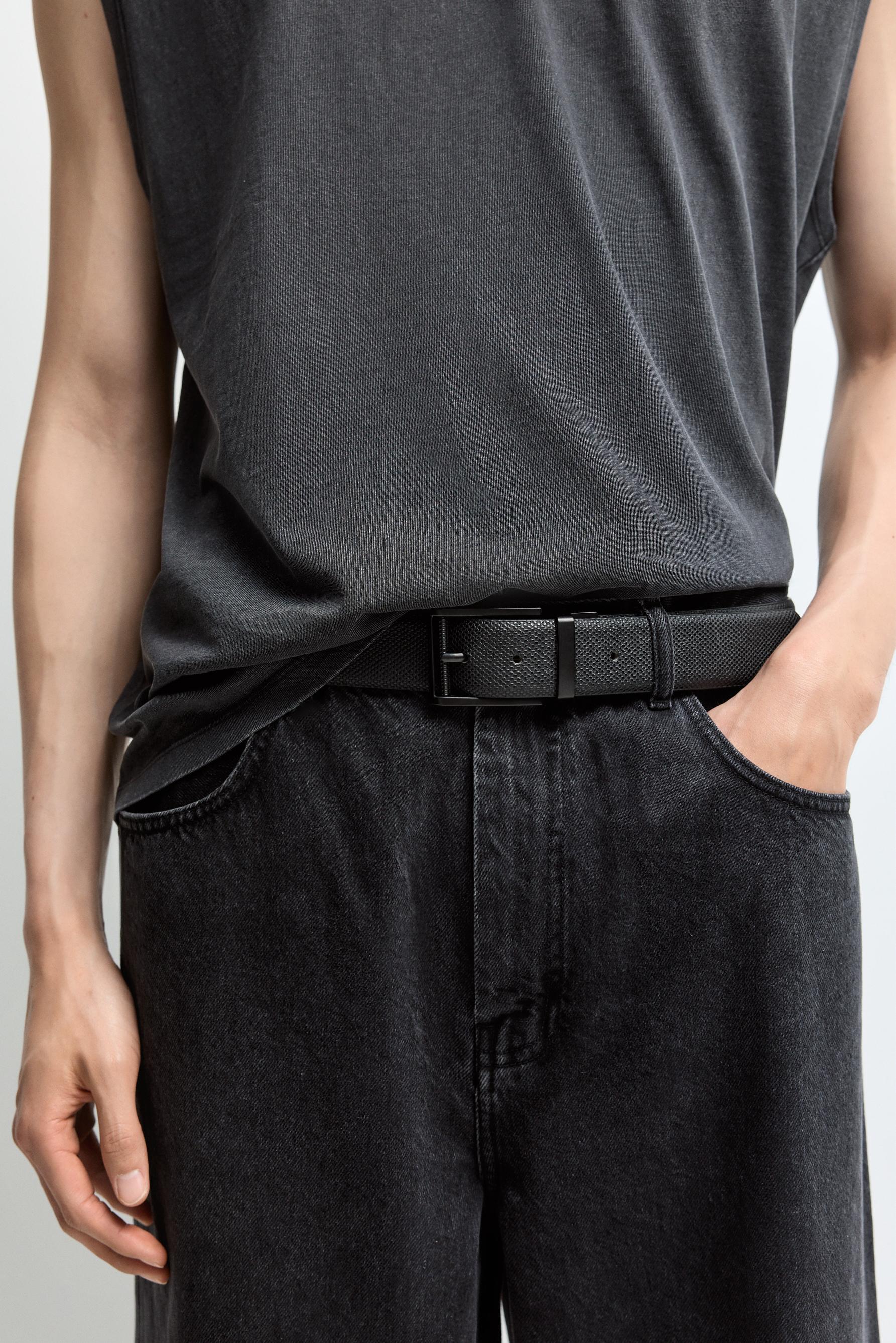 Reversible belt — BLACK