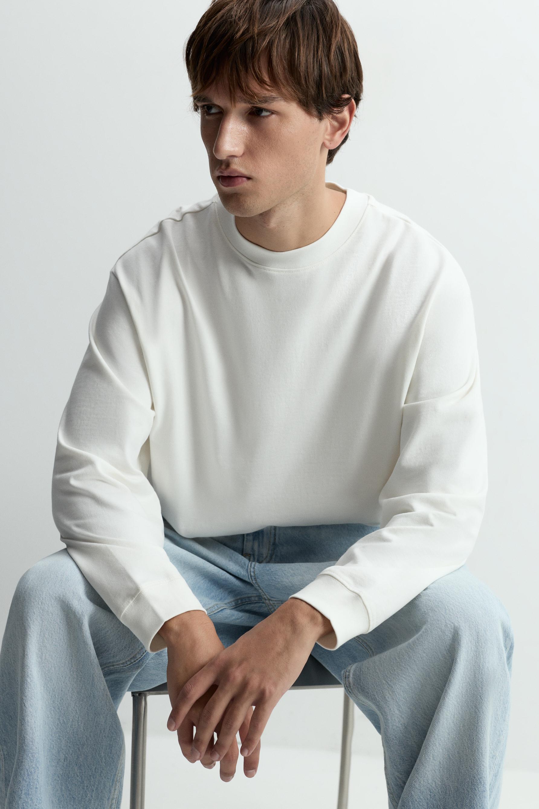 Basic heavy jersey T-shirt — OFF WHITE