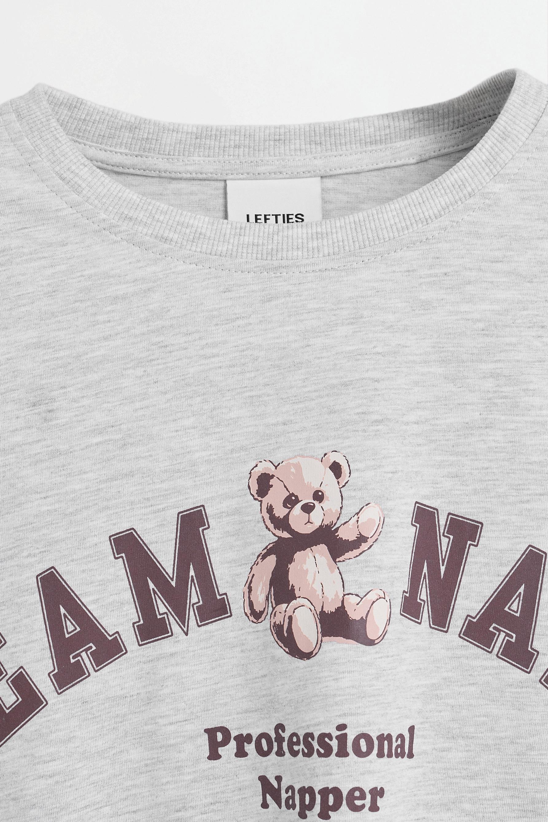 Long printed pyjamas — GREY/BLUE