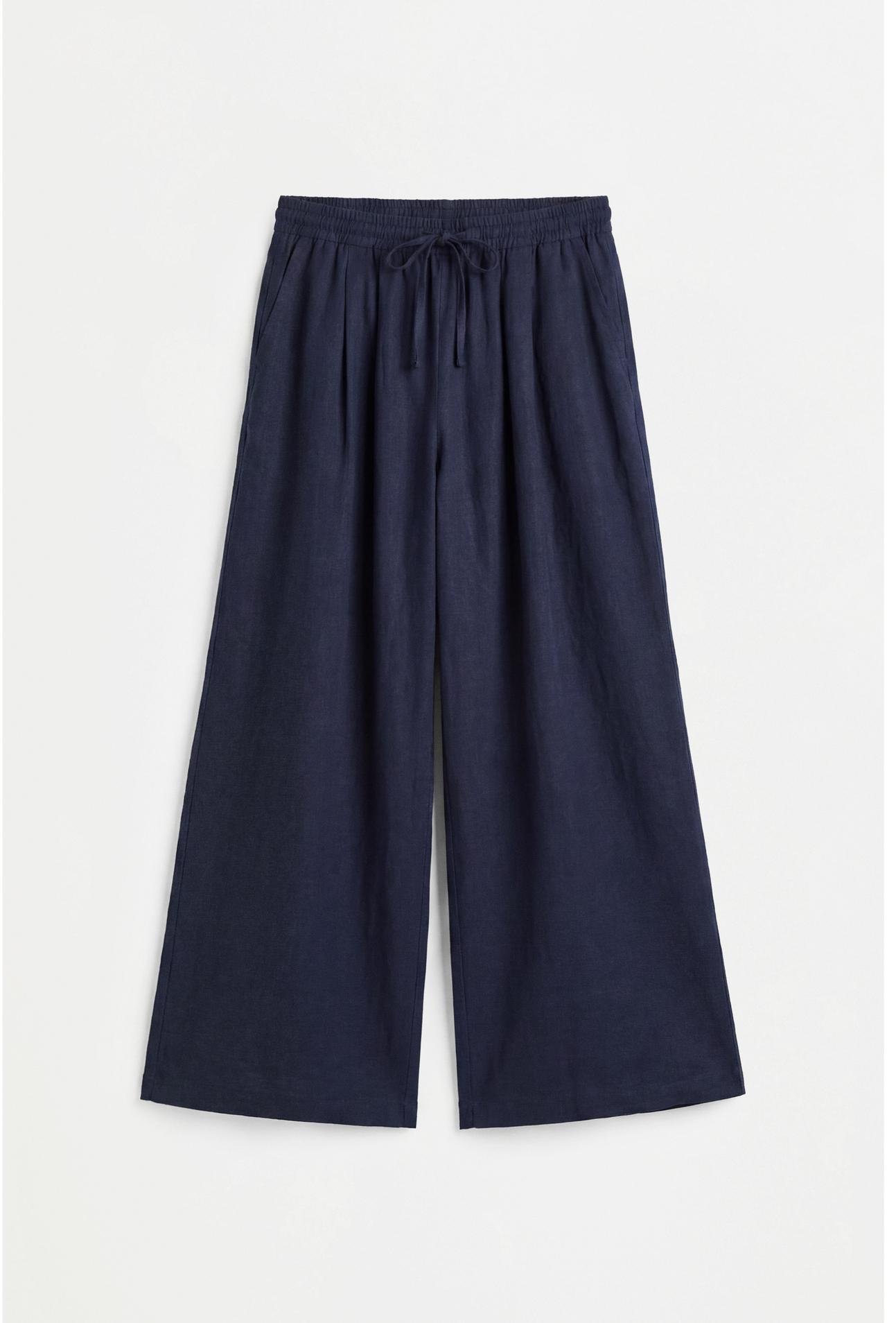 Basic straight-leg trousers — NAVY