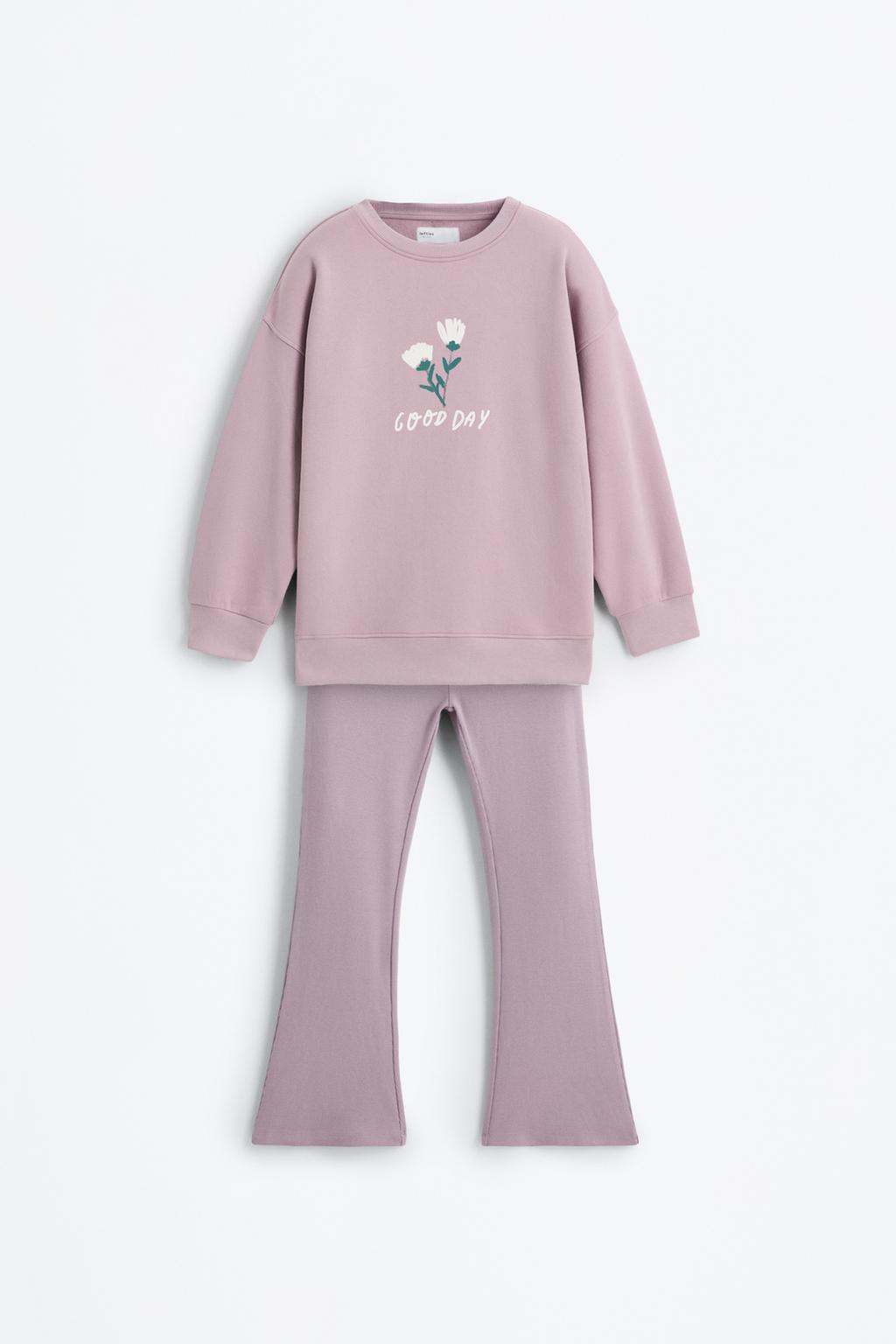 Conjunto sudadera y legging flare