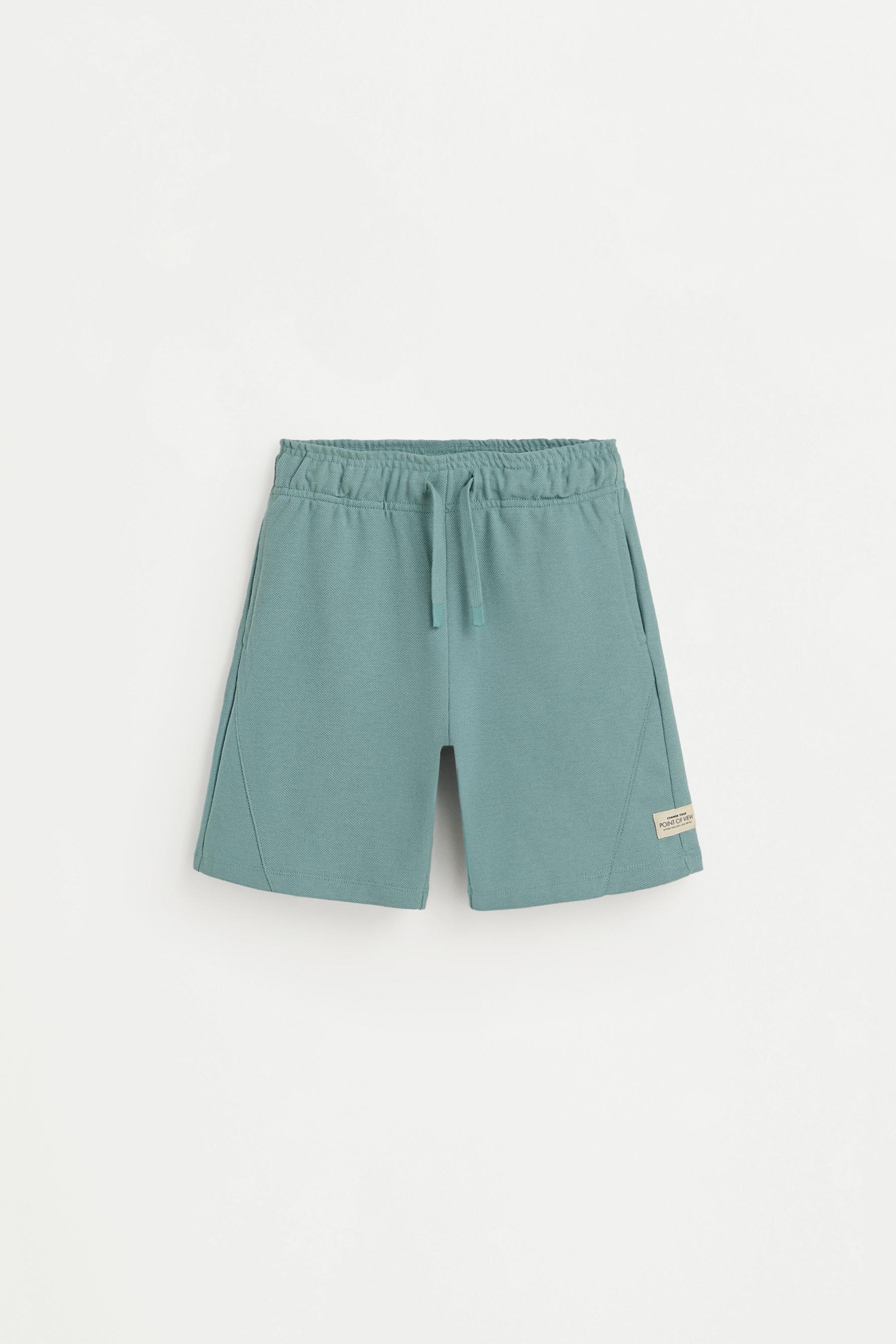 Piqué T-shirt and Bermuda shorts co-ord — PALE TURQUOISE