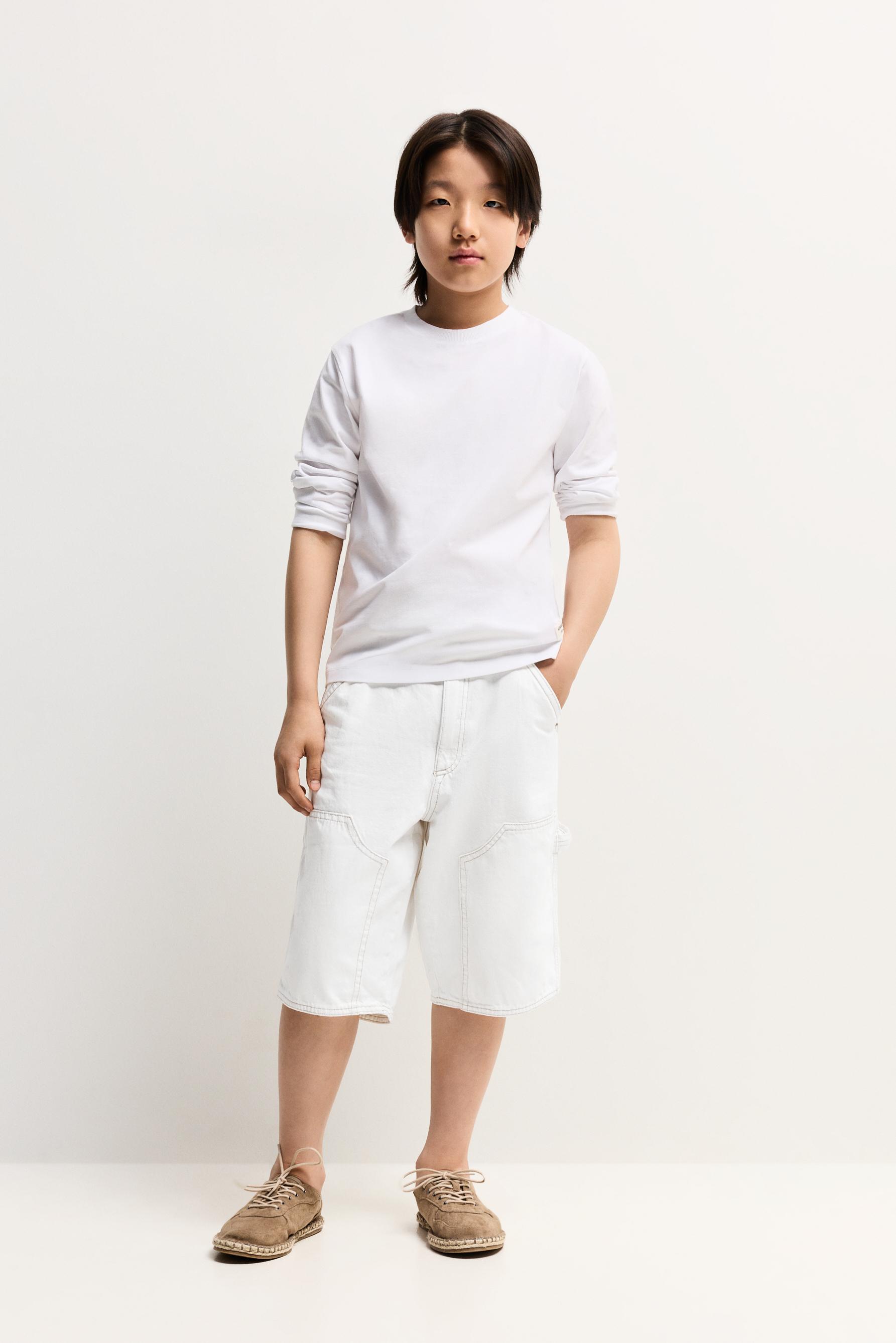 Carpenter denim Bermuda shorts — OFF WHITE