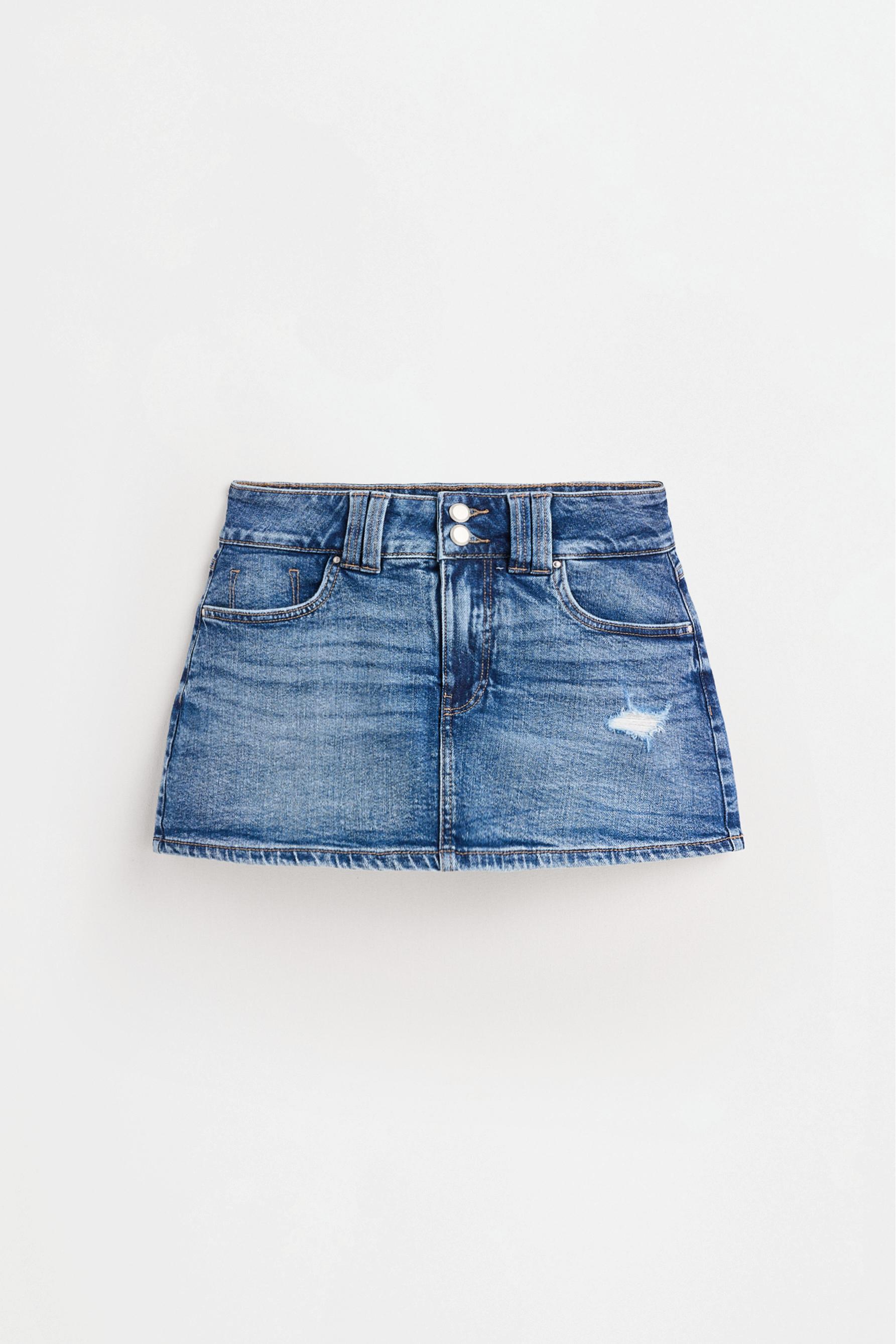 Denim skort — FADED NAVY
