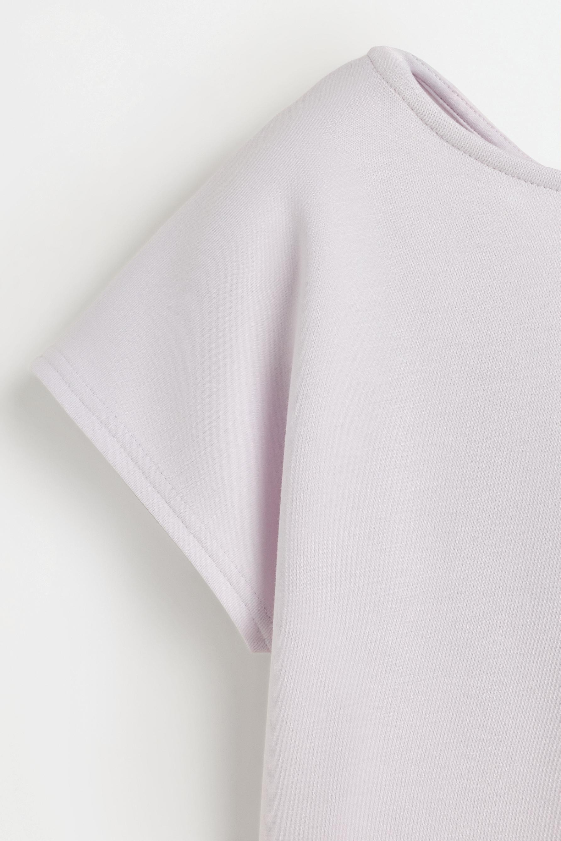 Flowing cross-back T-shirt — LILAC