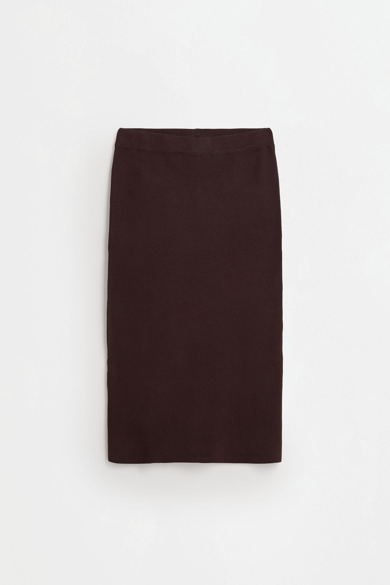 Pencil skirt — DARK BROWN