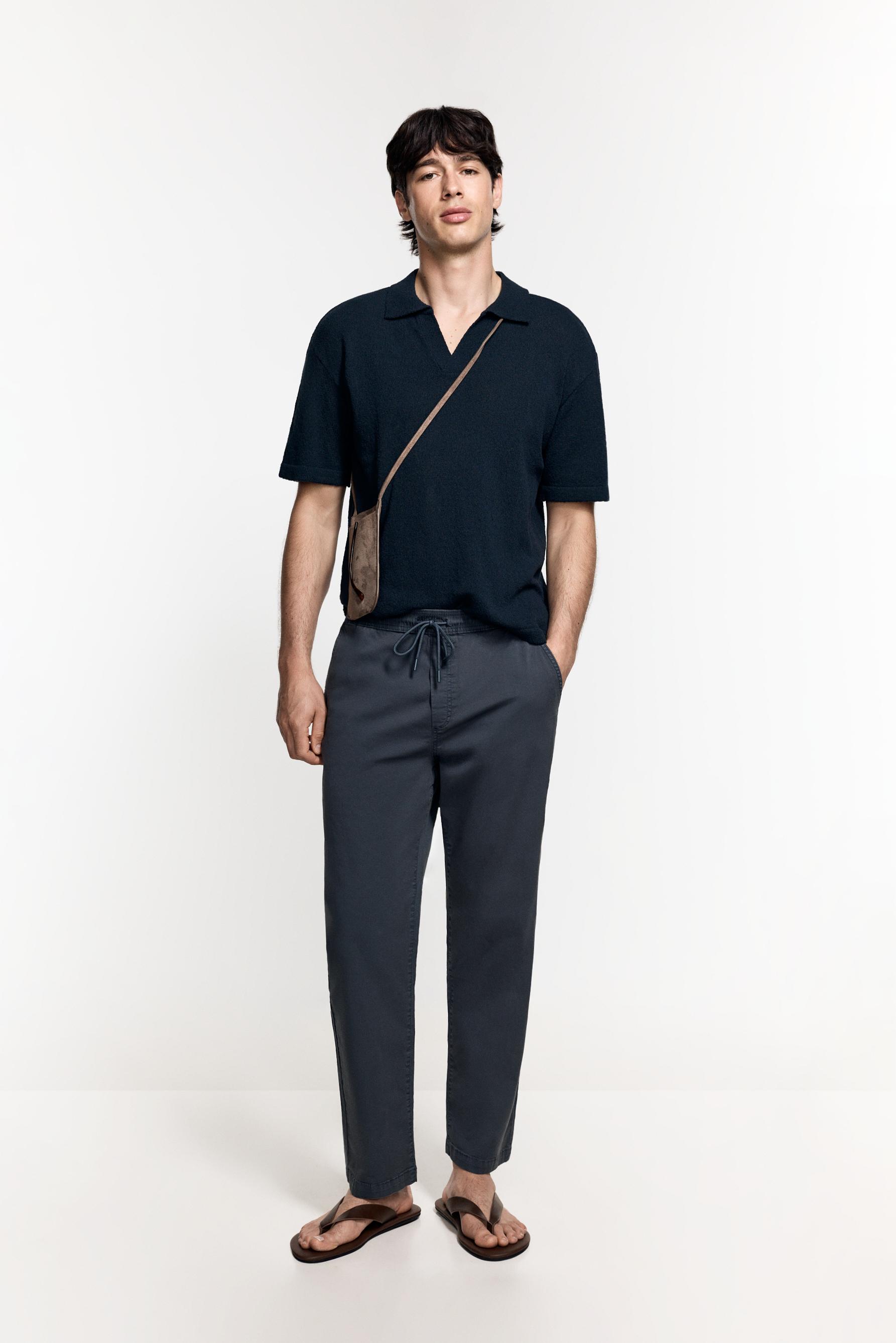 Slim fit jogger trousers — DARK BLUE