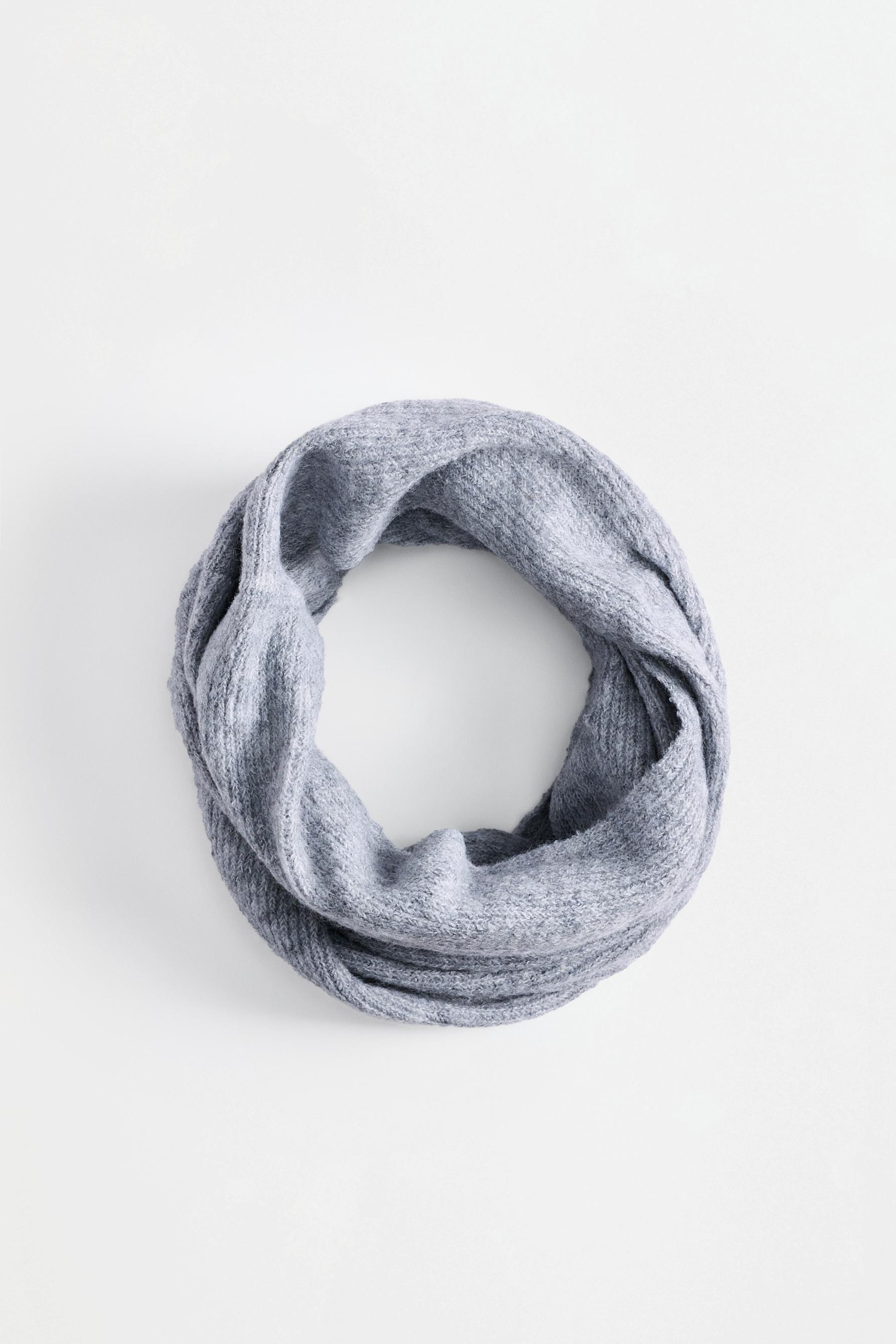 Solid double snood — GREY MARL