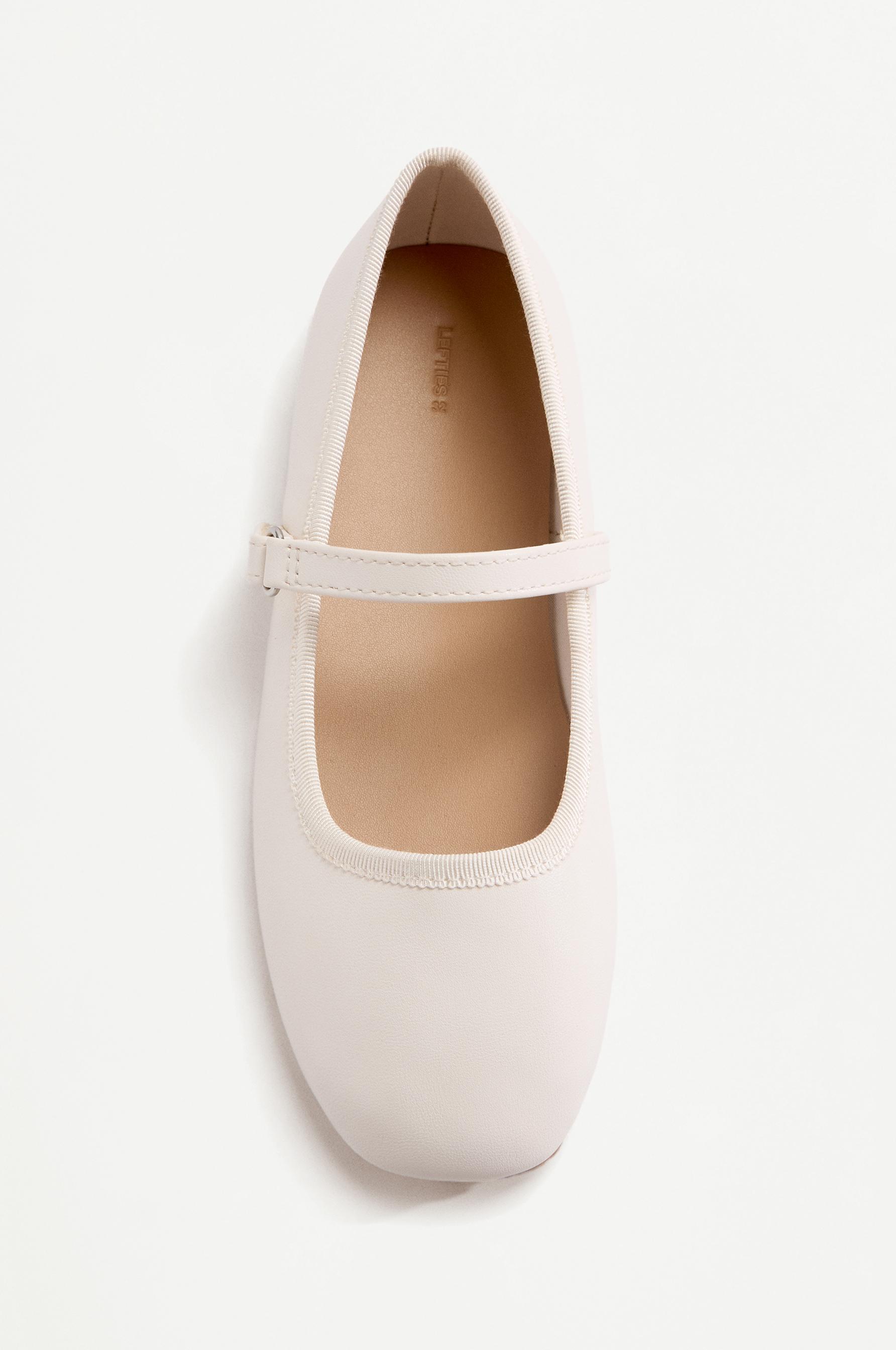 Mary Jane ballet flats — WHITE