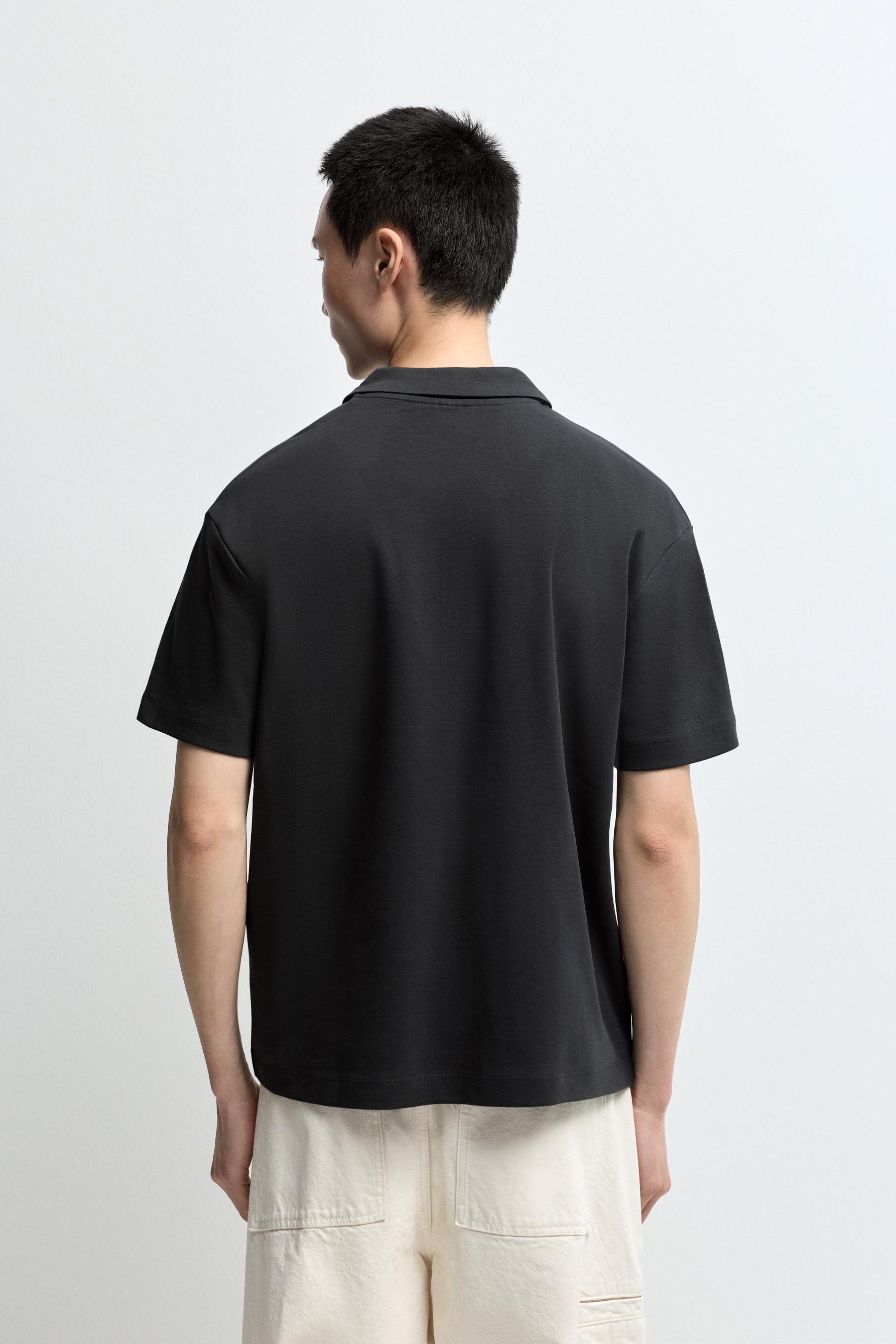 Interlock zip-up polo shirt — LEAD