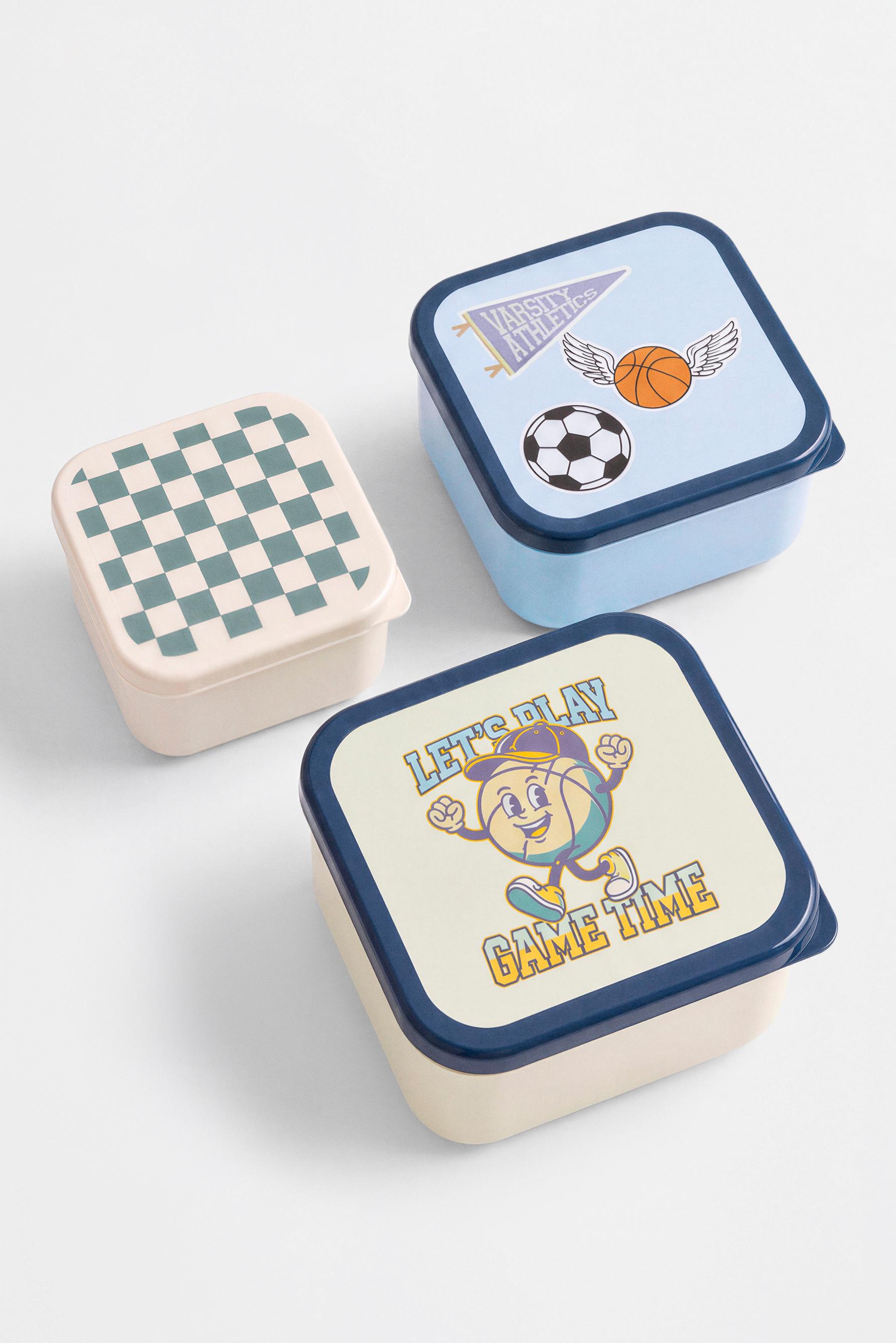 Game Time Food Containers (3-Pack) — GREENISH BLUE