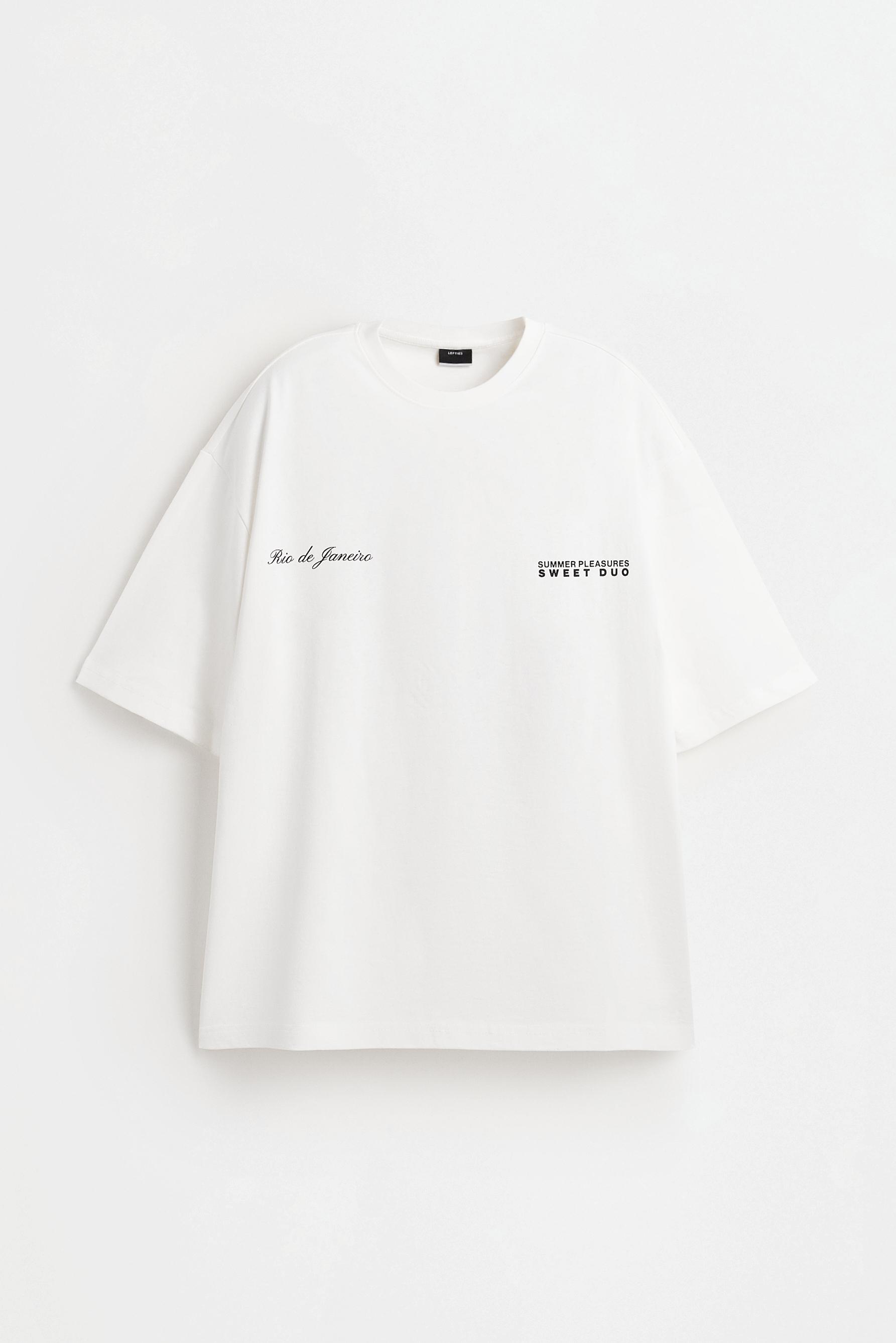 Cherry print T-shirt — WHITE