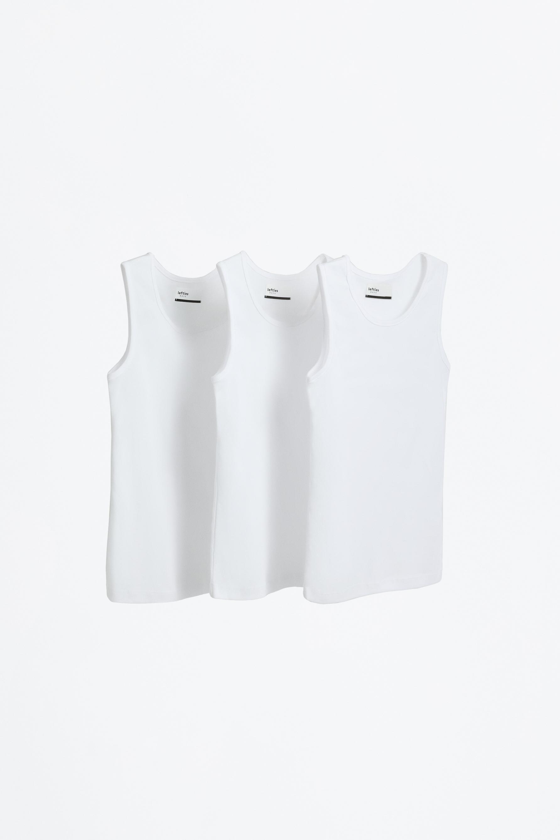 3-pack of undershirts — WHITE