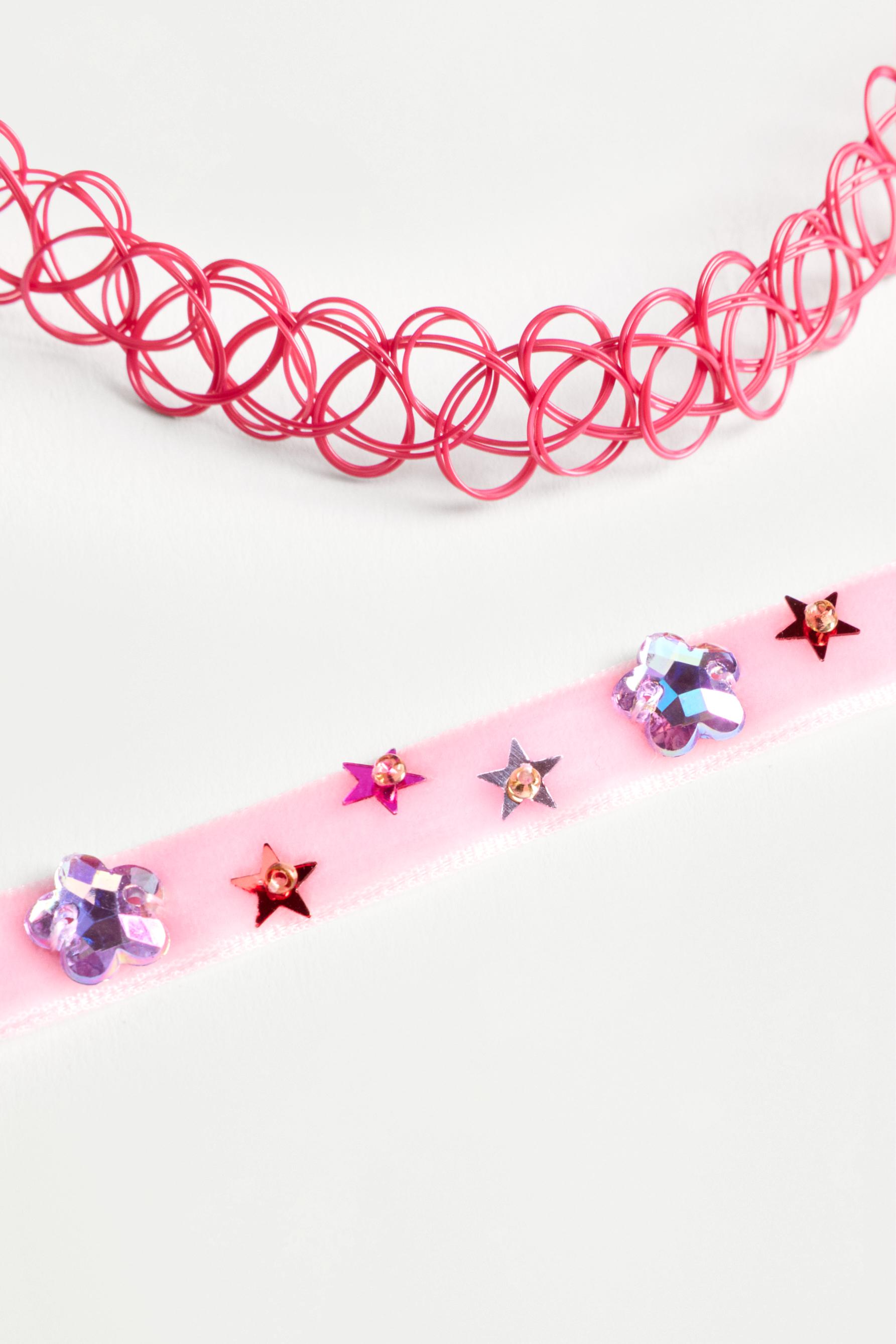 Floral Choker 2-Pack — BURGUNDY