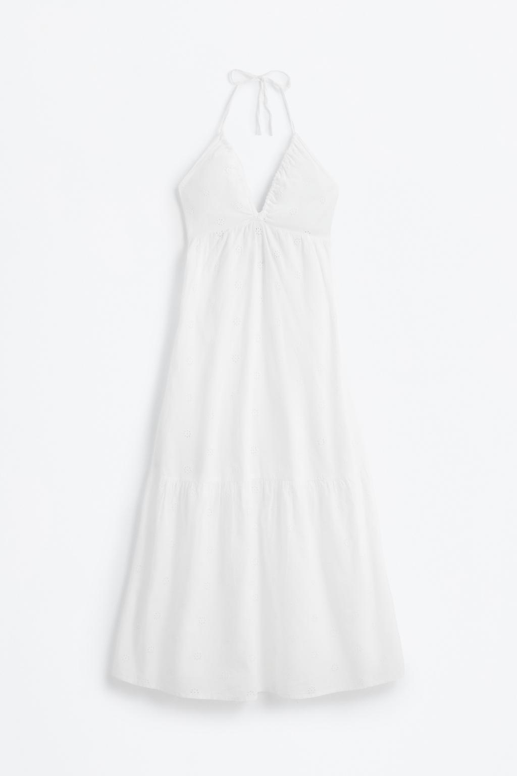 Vestido midi bordado suizo
