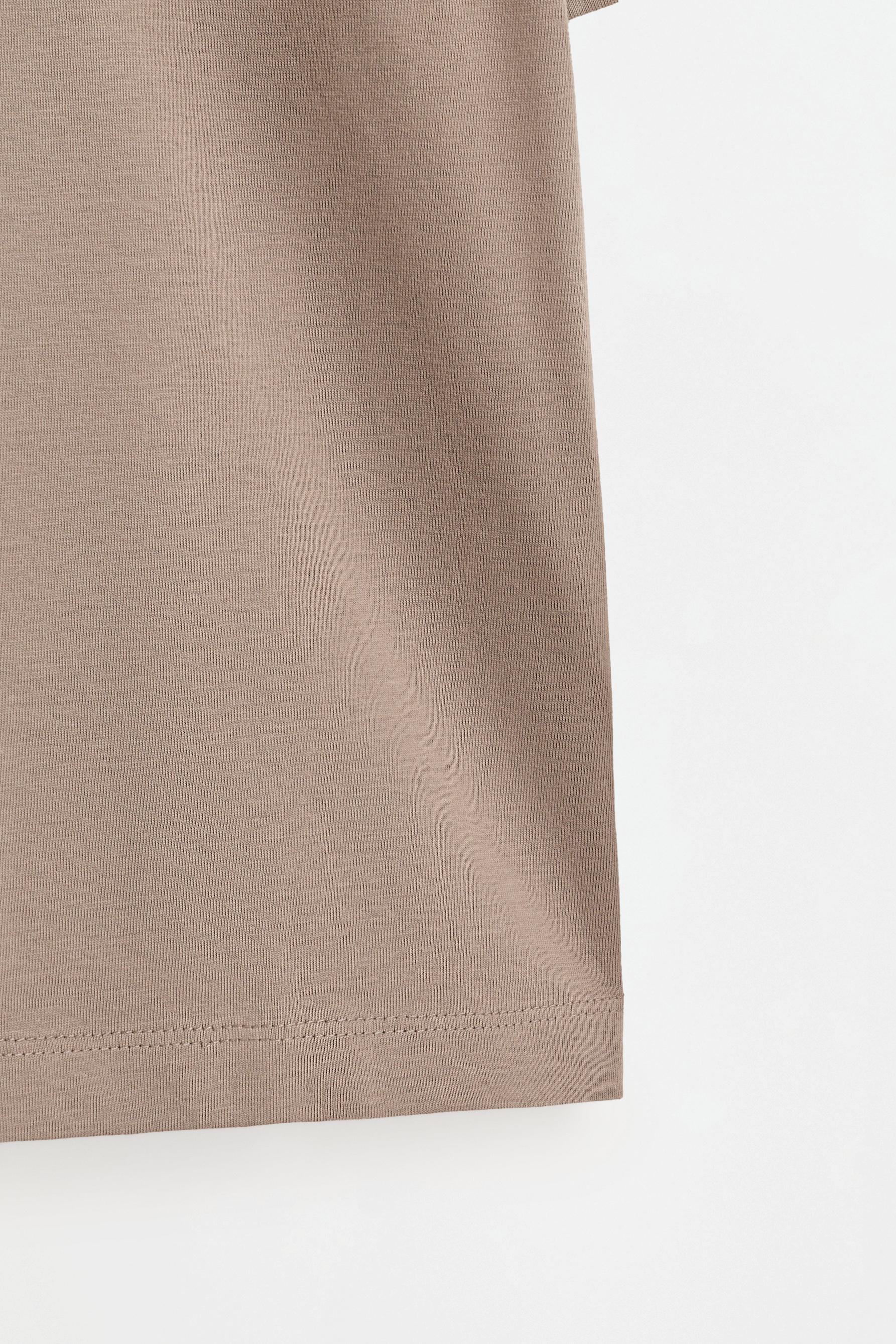 Raised print T-shirt — MINK