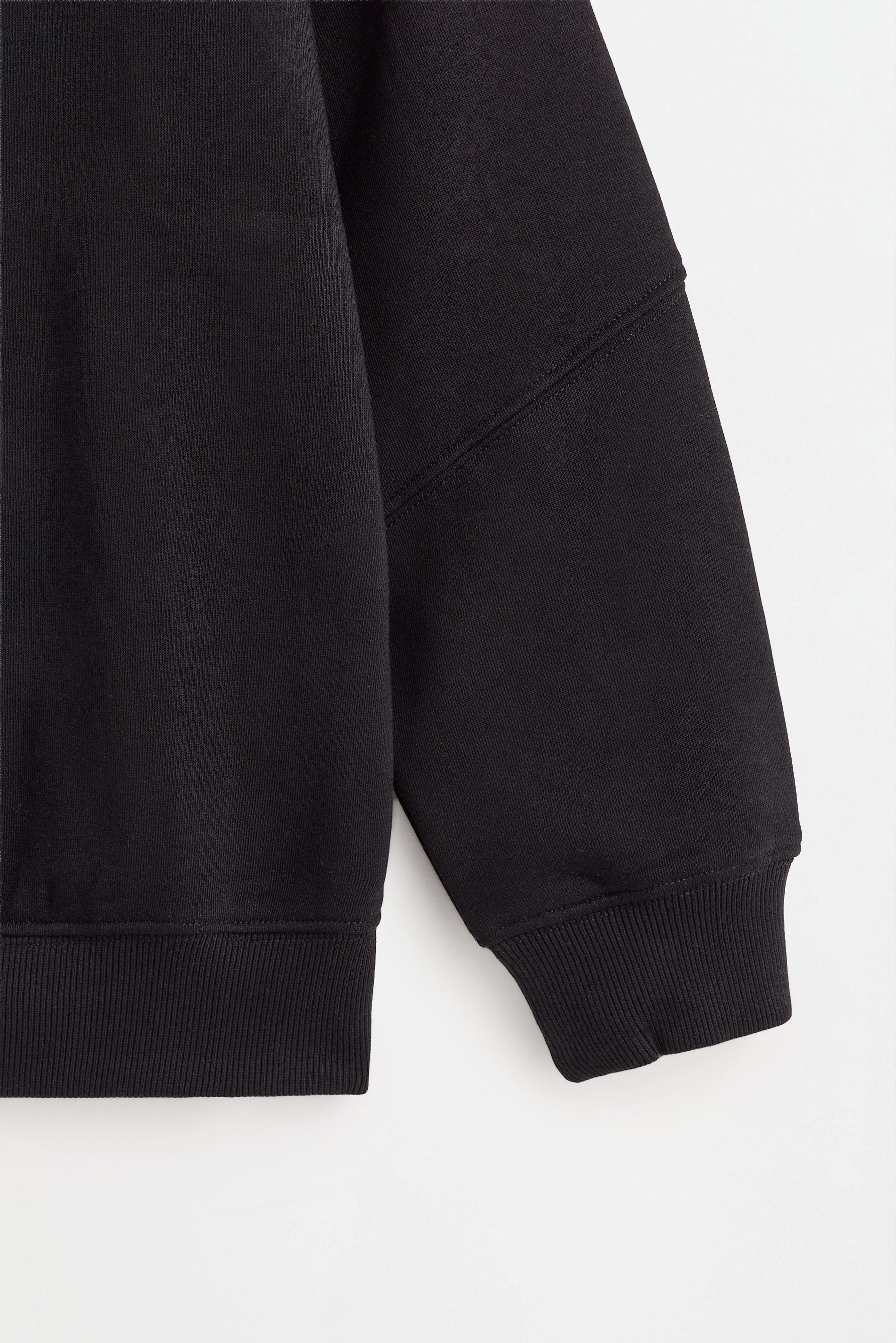 Pack of 2 plain fleece sweatshirts — BLACK