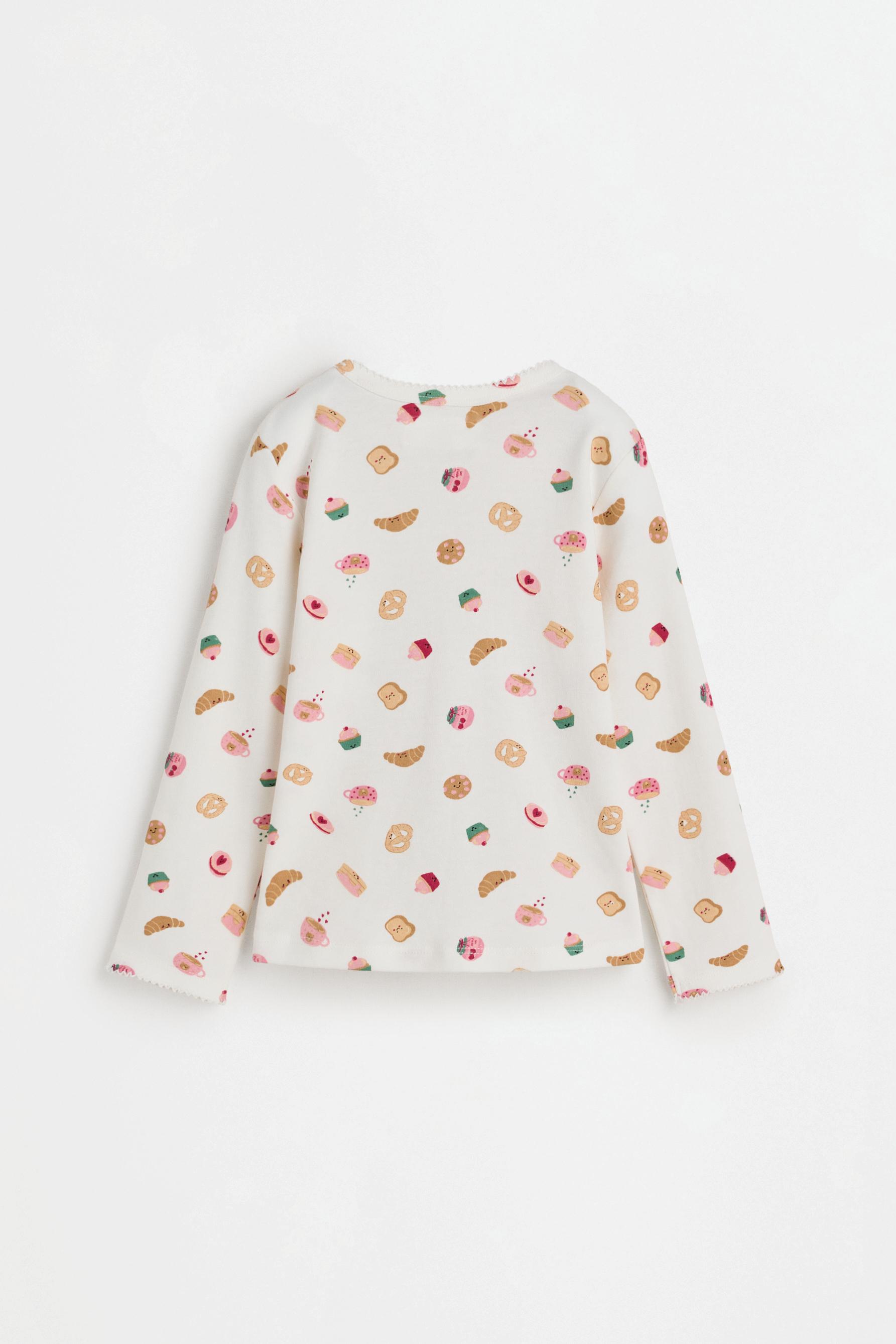 Printed interlock pyjamas — ECRU