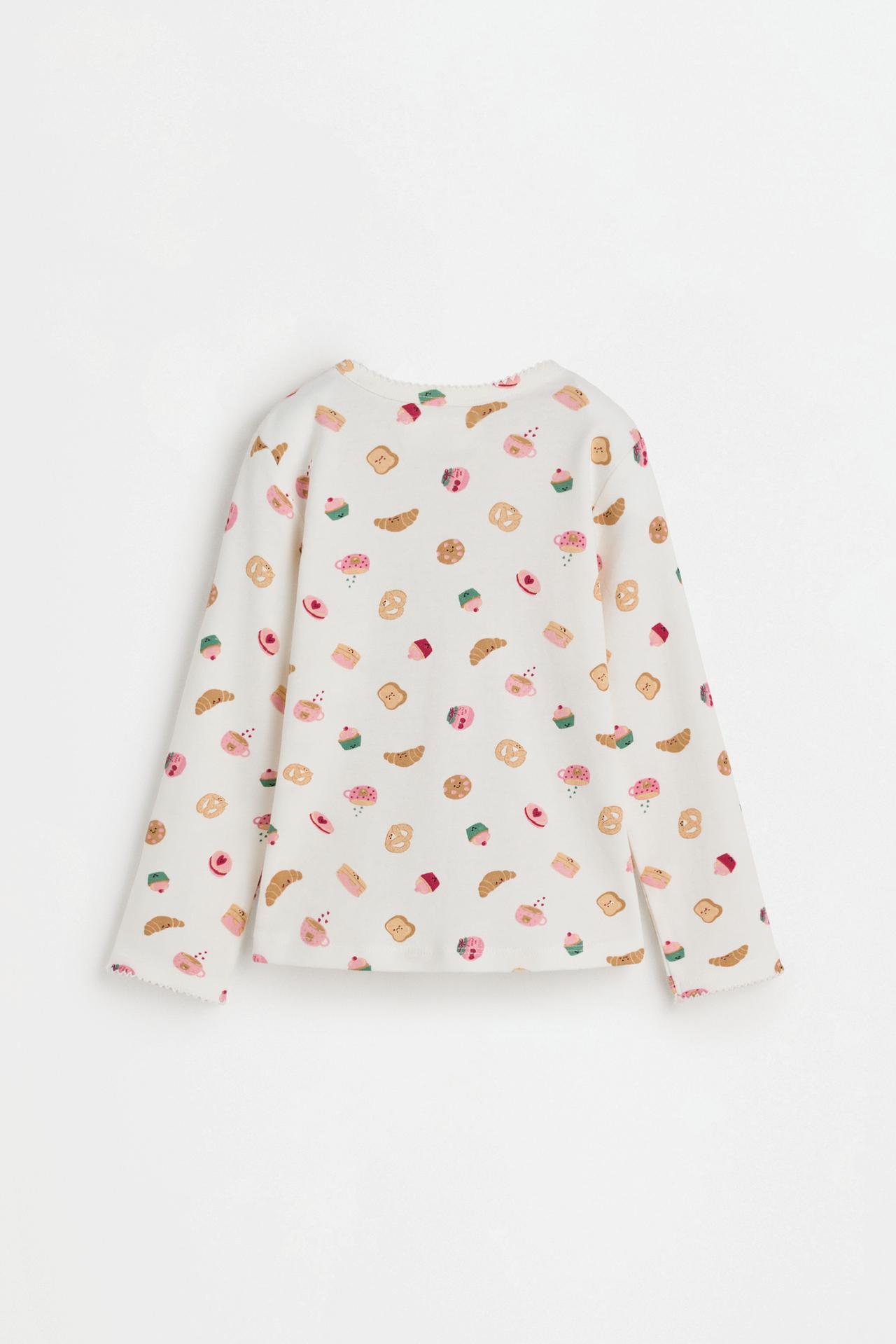 Printed interlock pyjamas — ECRU