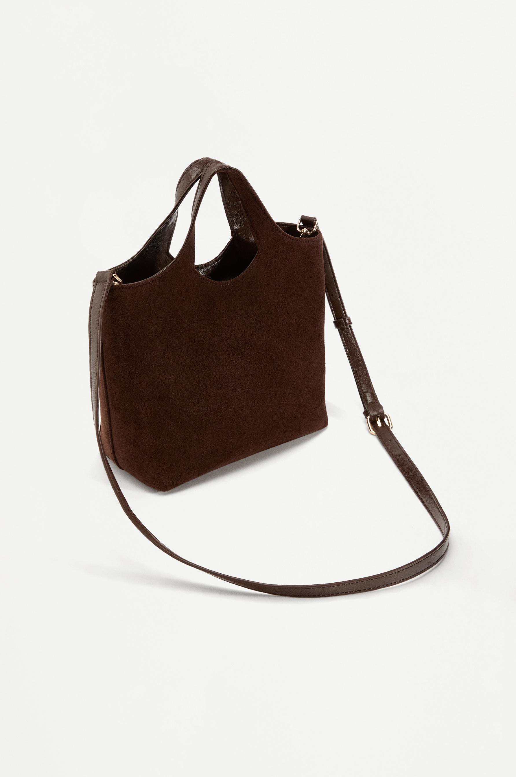 Patchwork crossbody bag — BROWN