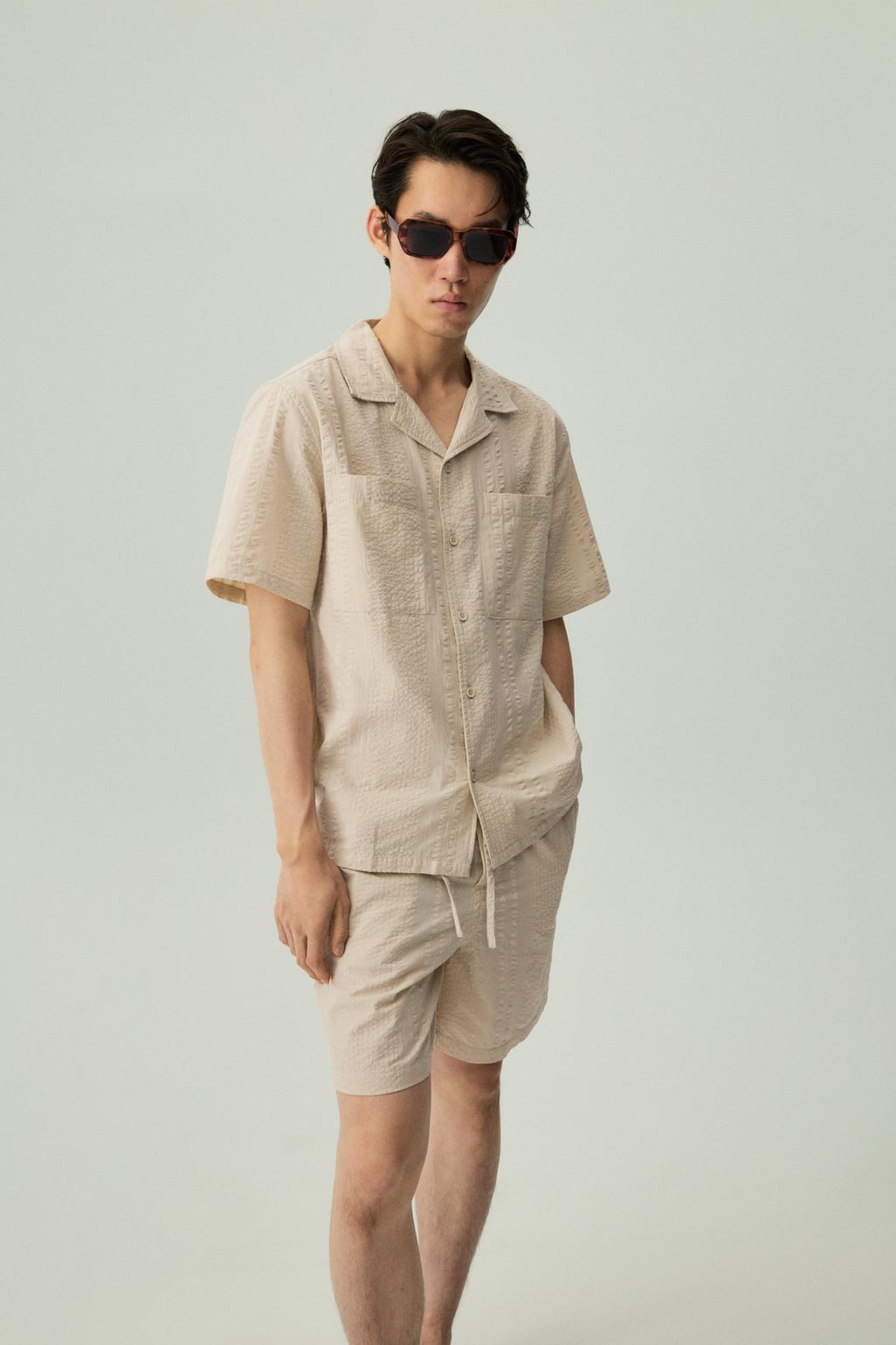 Textured resort shirt