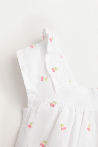 Cherry embroidered blouse and shorts co-ord — WHITE 6