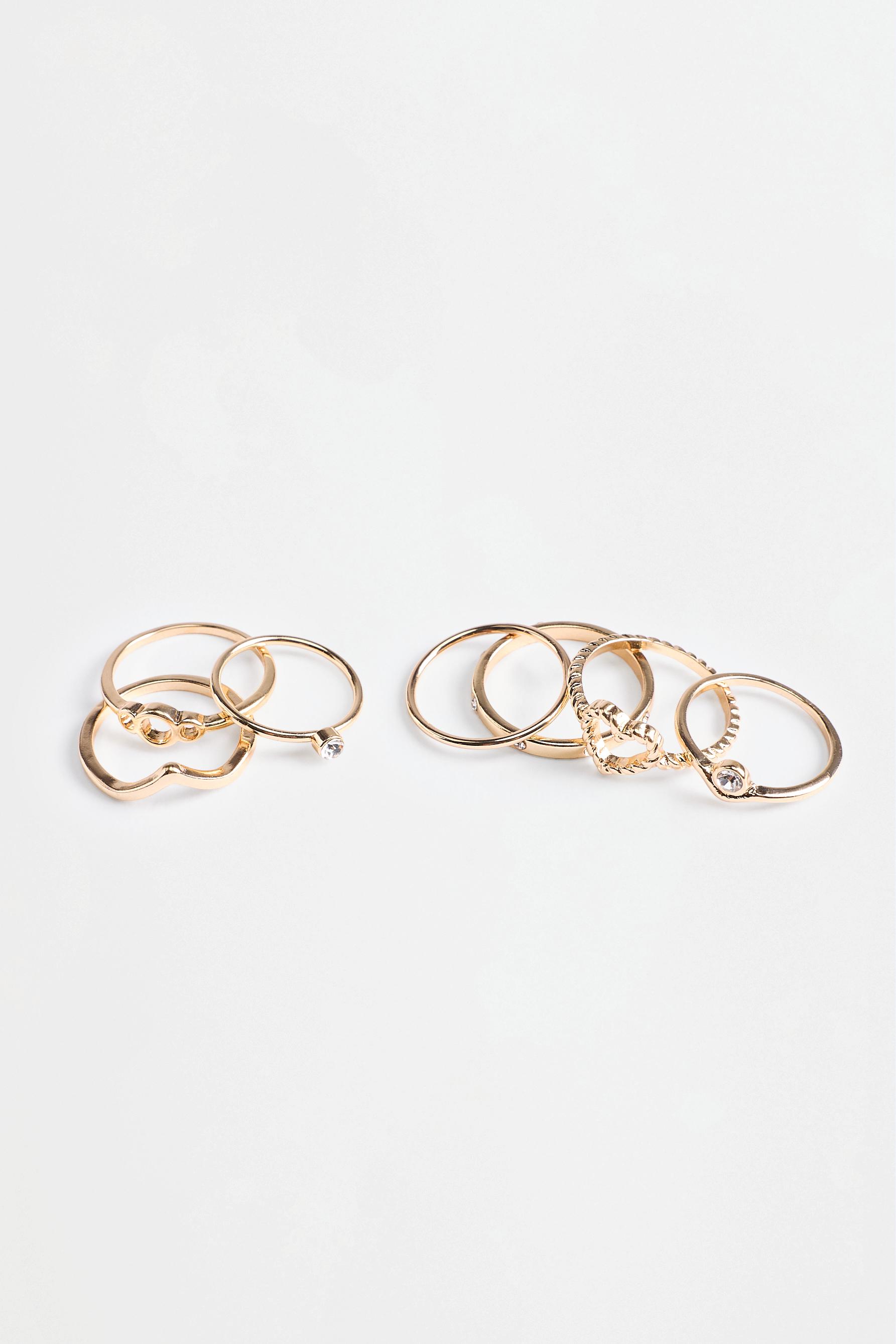 Assorted Rings (Pack of 7) — GOLD