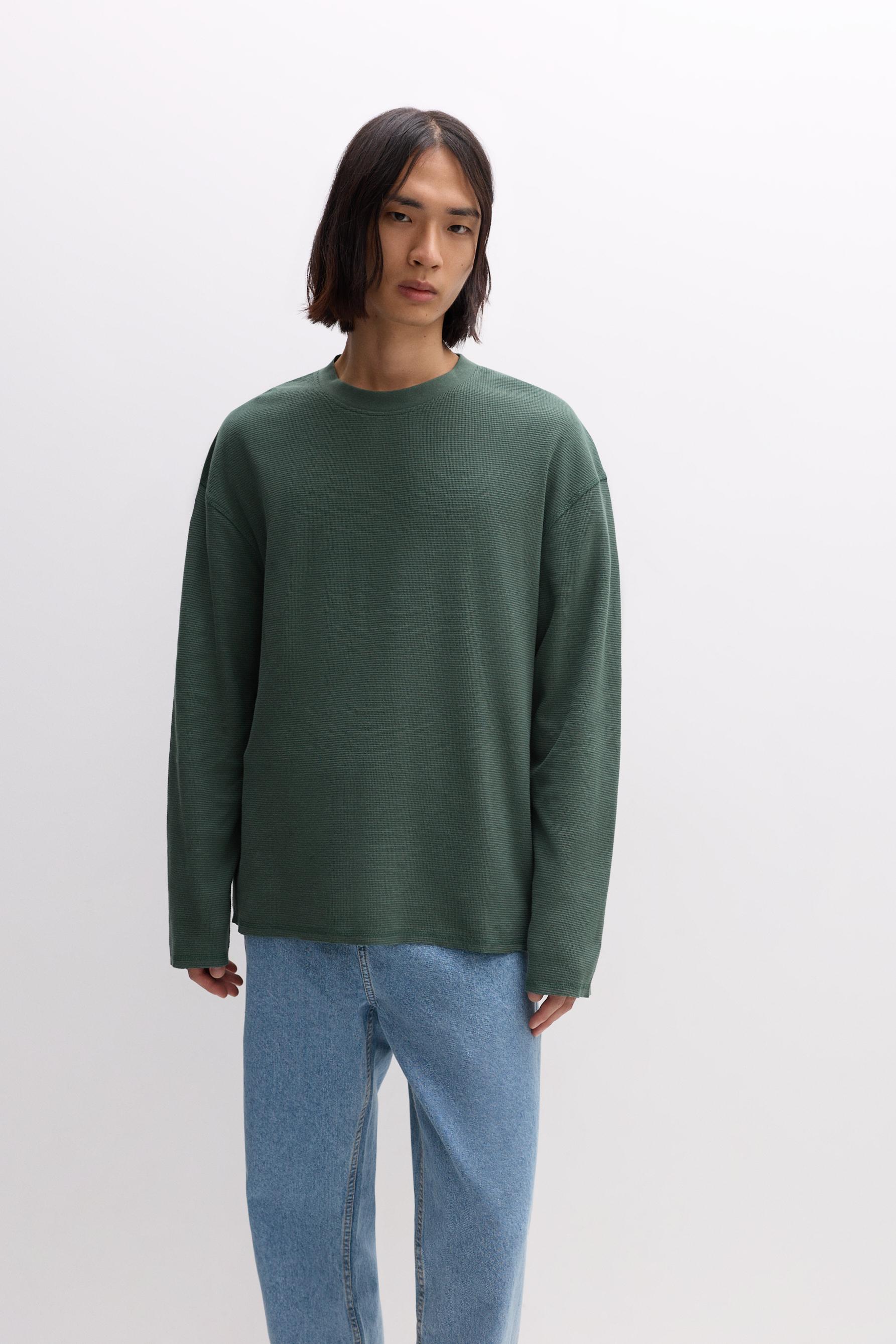 Camiseta textura manga larga