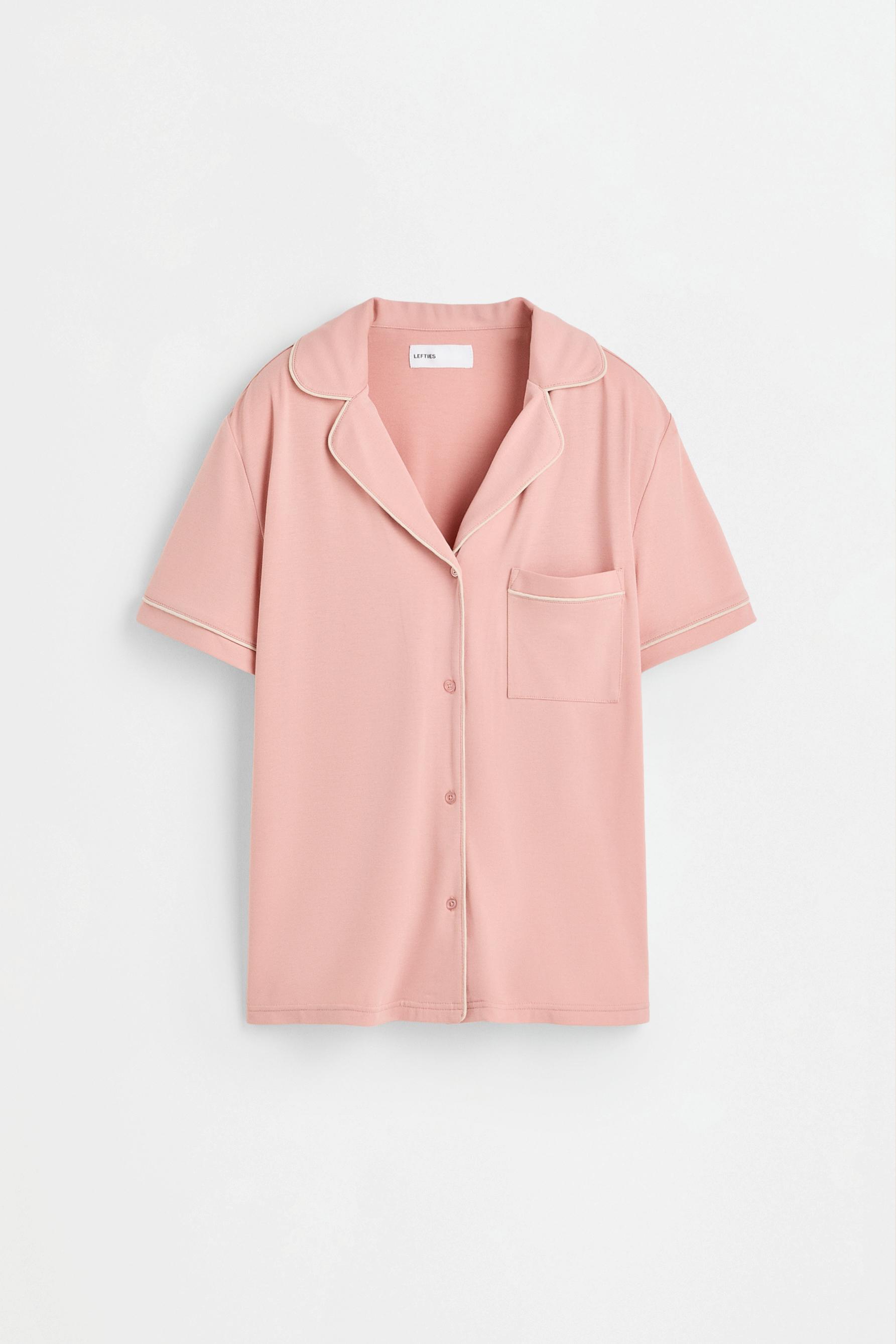 Long shirt-style pyjamas — PASTEL PINK