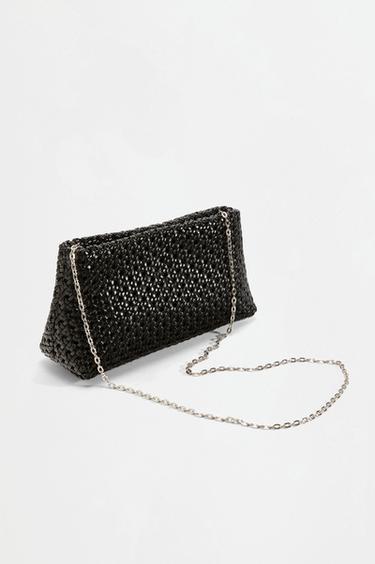 Woven clutch bag — BLACK 3