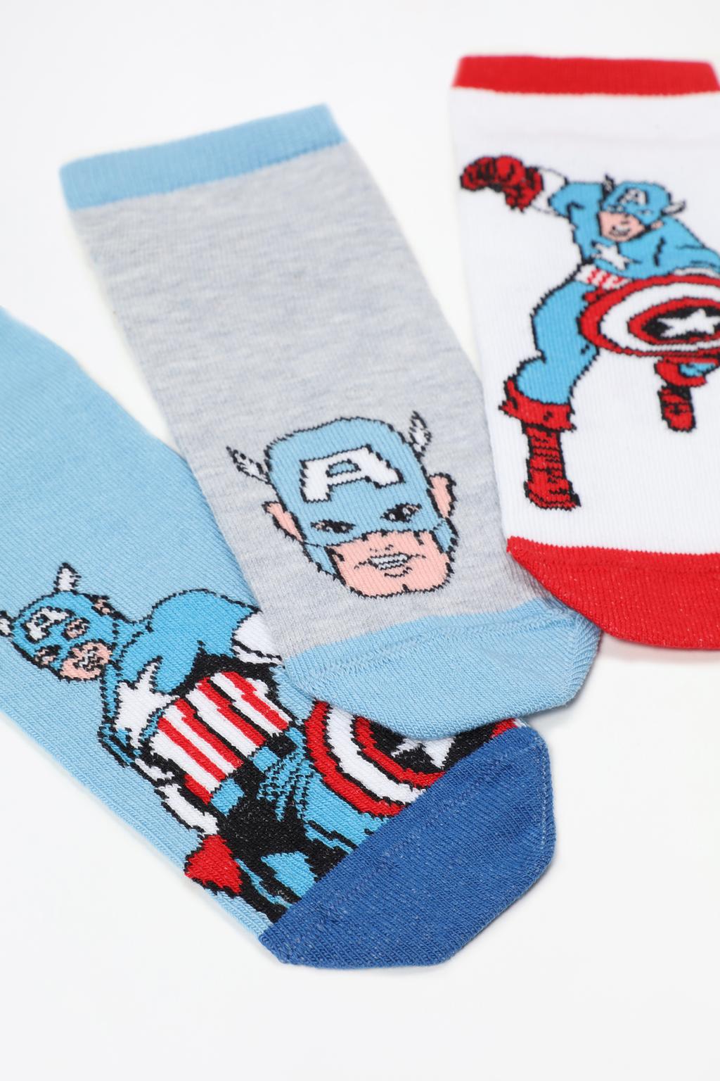 3-pack of Captain America ©Marvel ankle socks