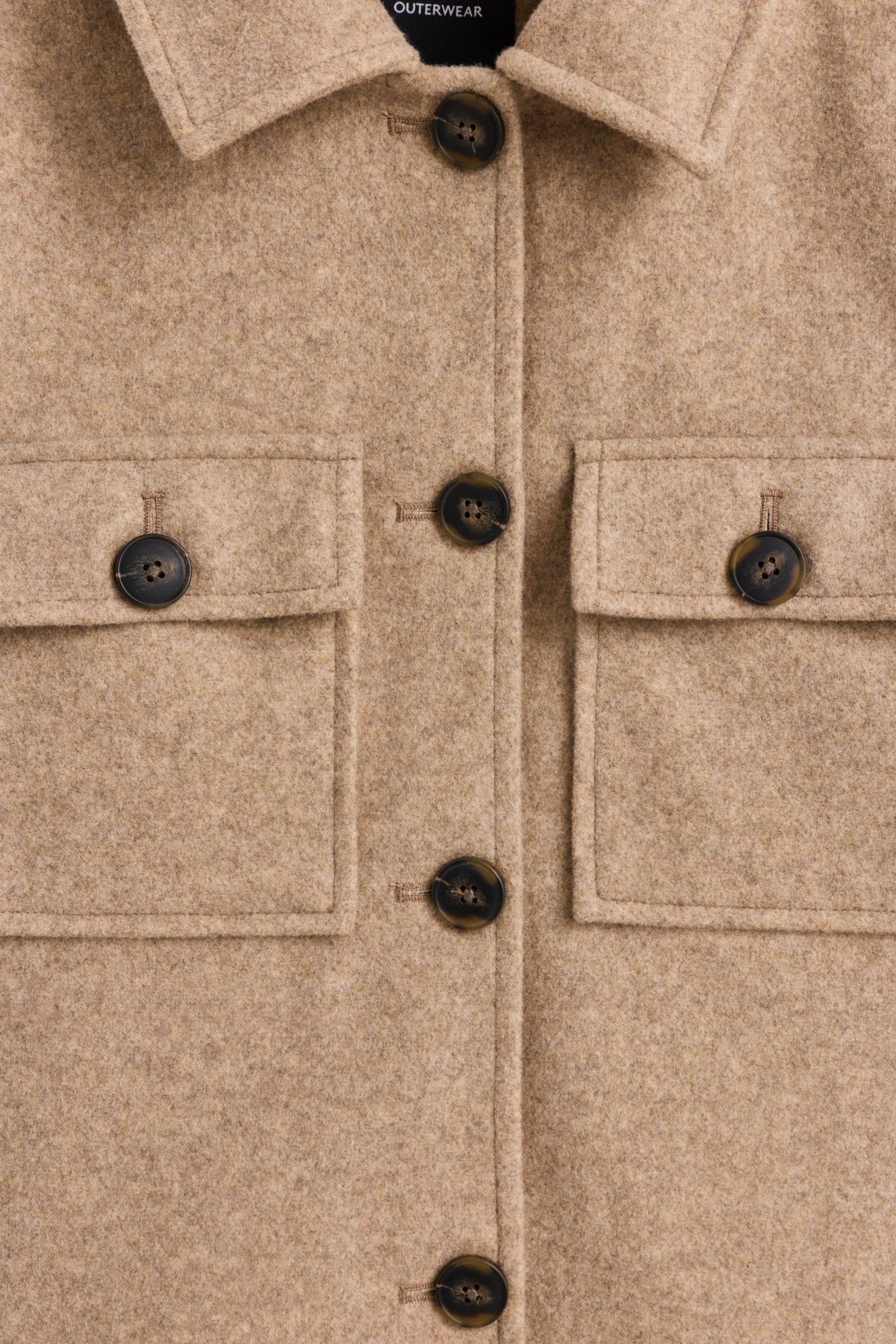Felt jacket — TAUPE BROWN