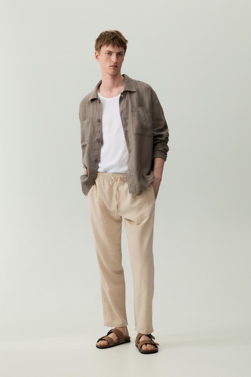 Pantalón jogger algodón lino Pantalones ROPA Hombre