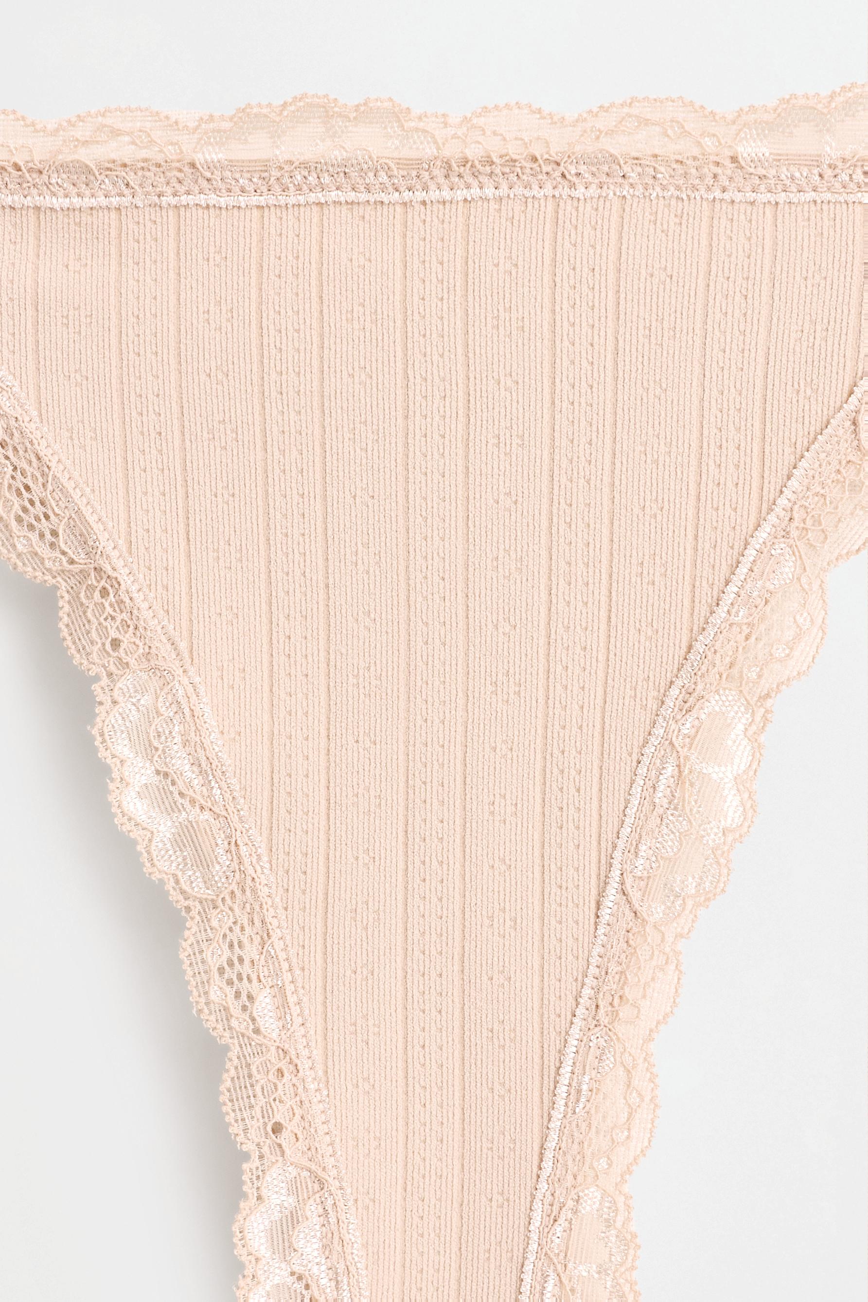 Lace thongs (2-pack) — BROWN TONES