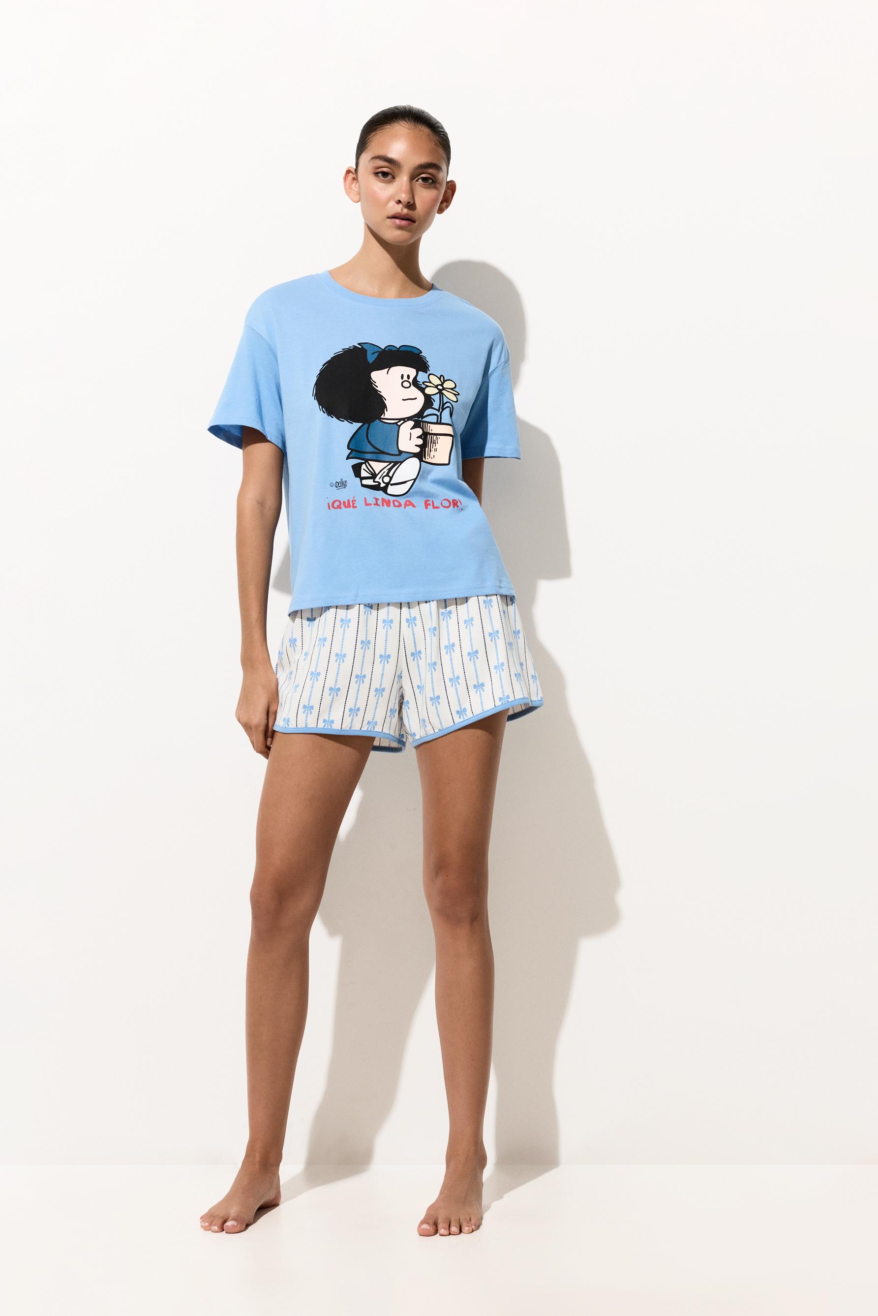 Mafalda short pyjamas — MEDIUM BLUE