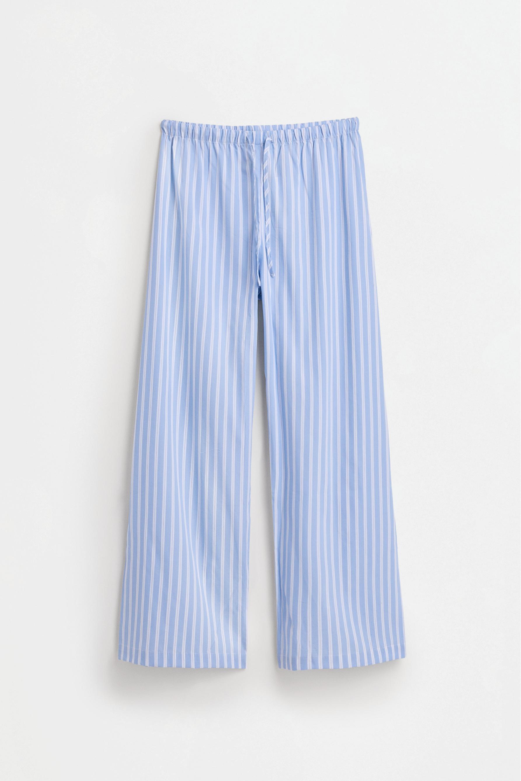 Striped pyjama bottoms — FADED SKY BLUE