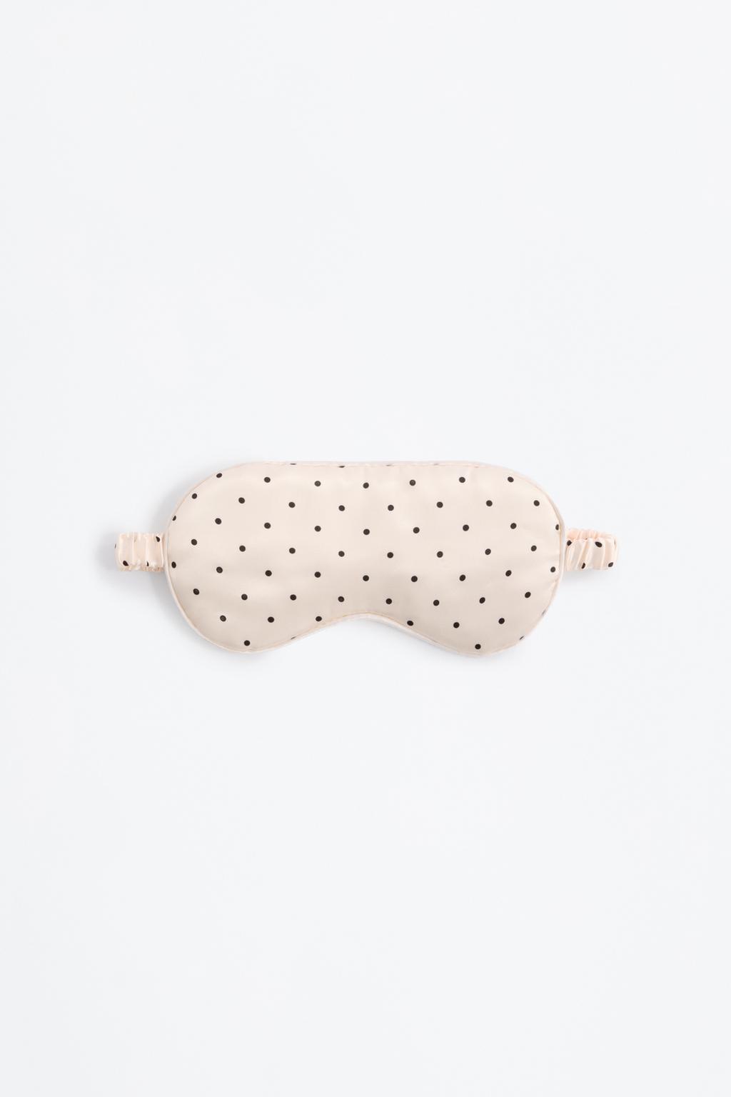 Satin polka dot eye mask