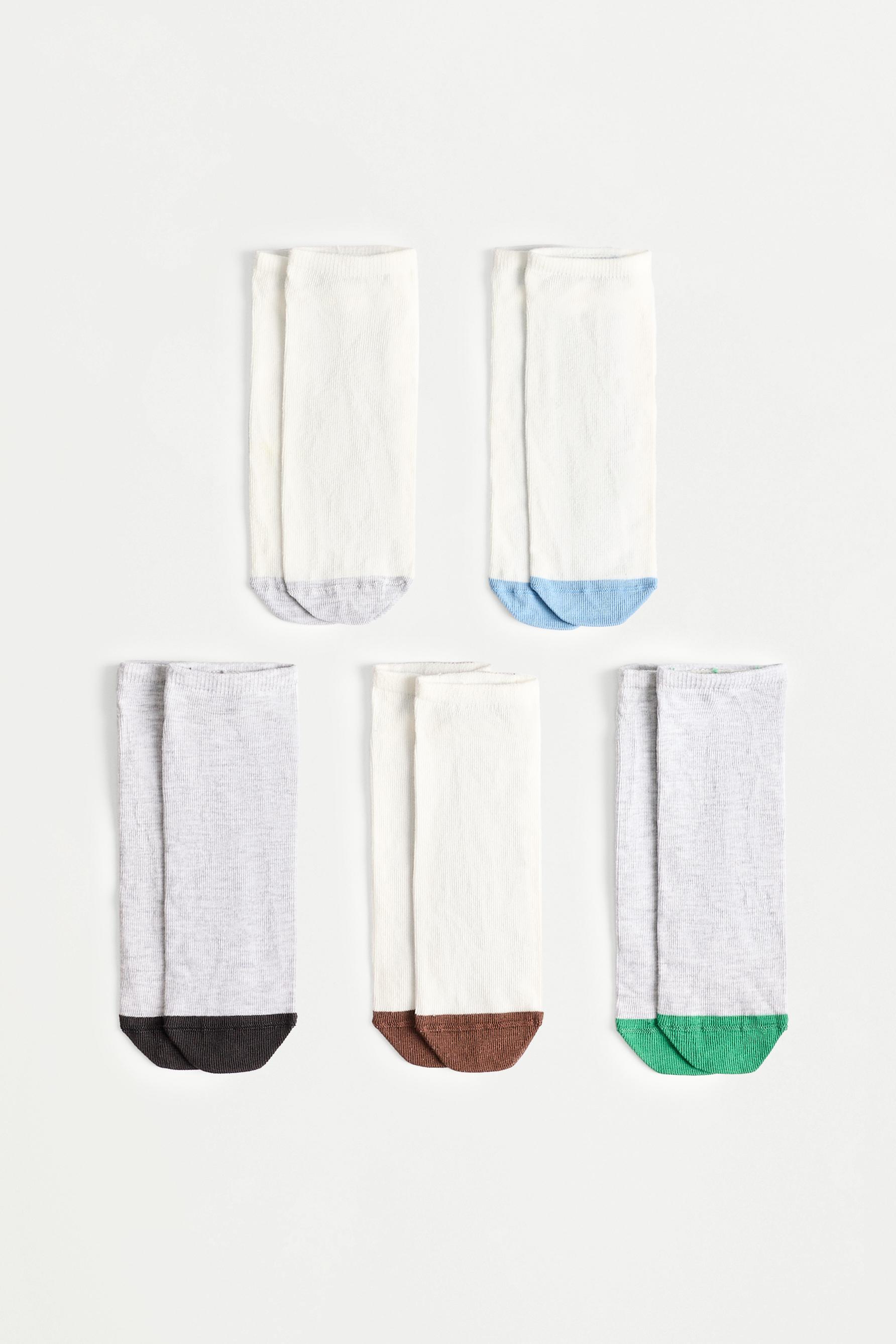 Running Ankle Socks (5-Pack) — WHITE/WHITE