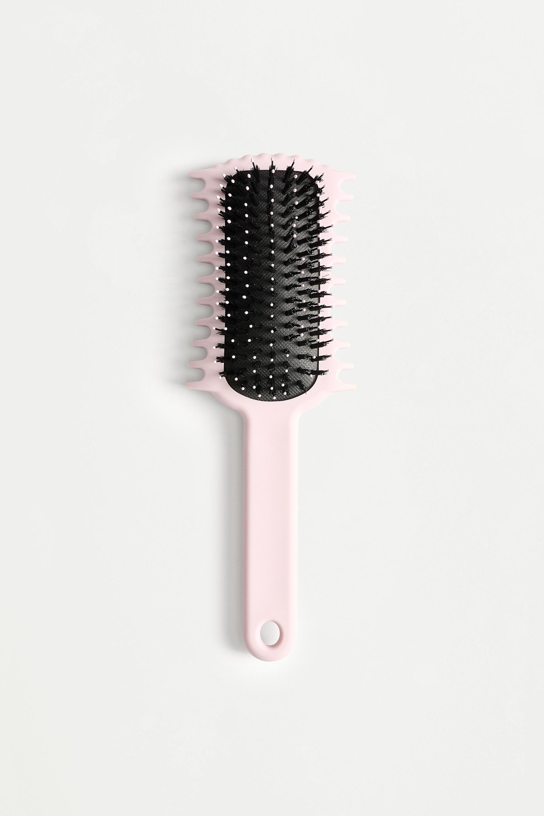 Curly fur brush — FADED PINK