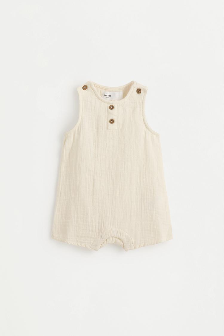 Double gauze playsuit — OFF WHITE