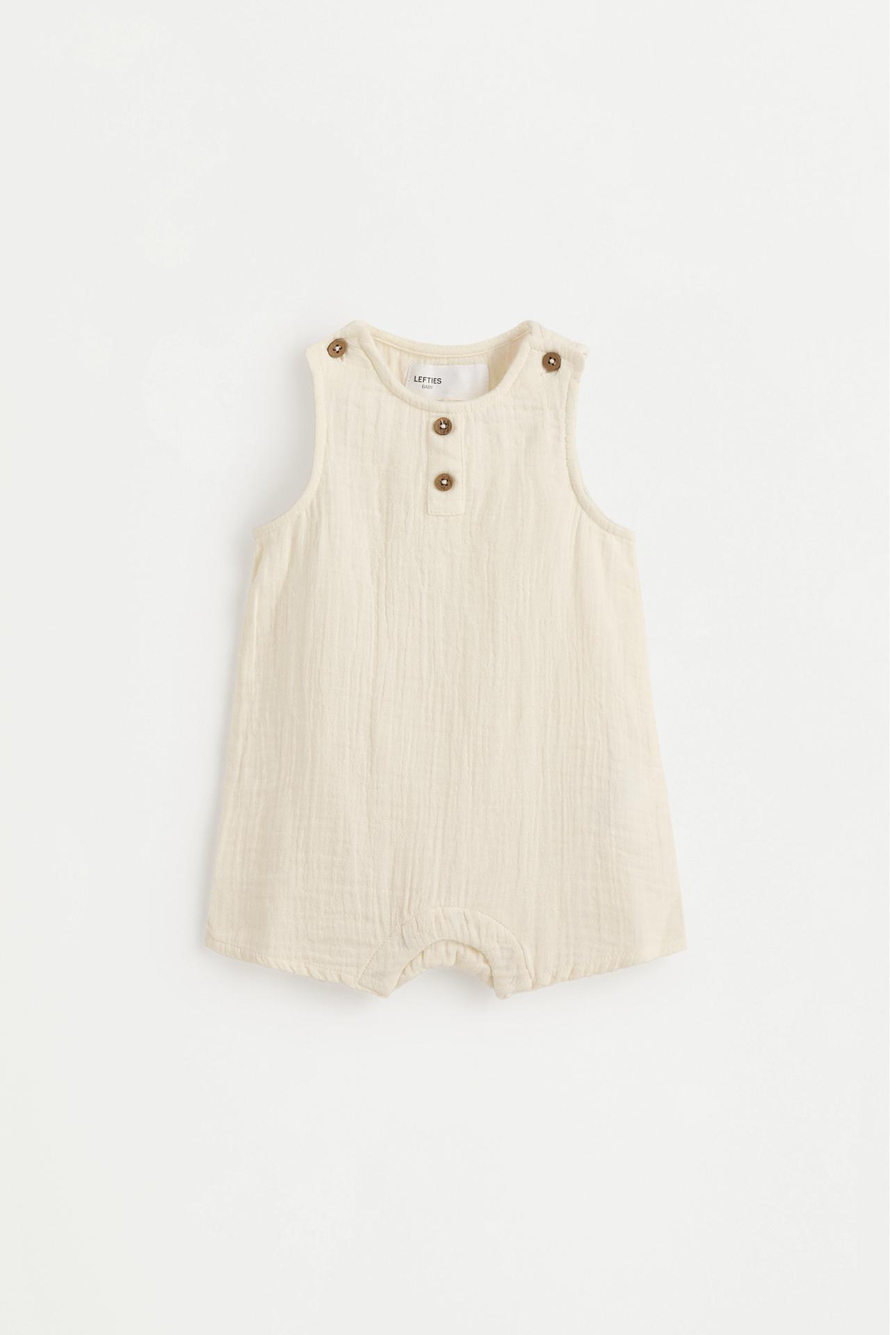 Double gauze playsuit — OFF WHITE