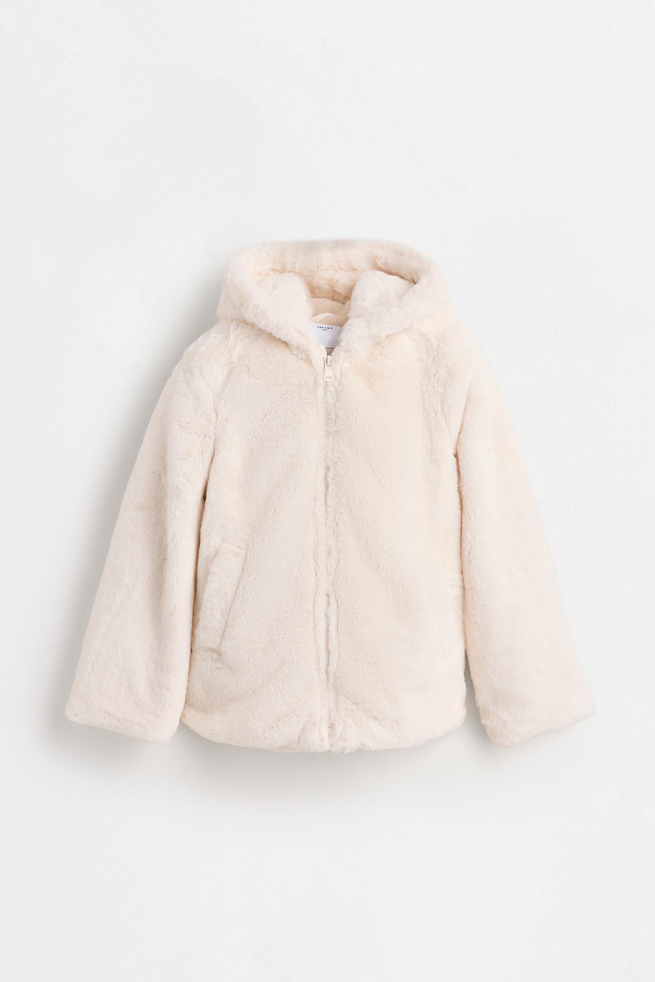 Faux fur coat — ECRU