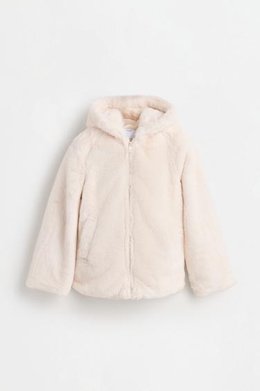 Faux fur coat — ECRU 1